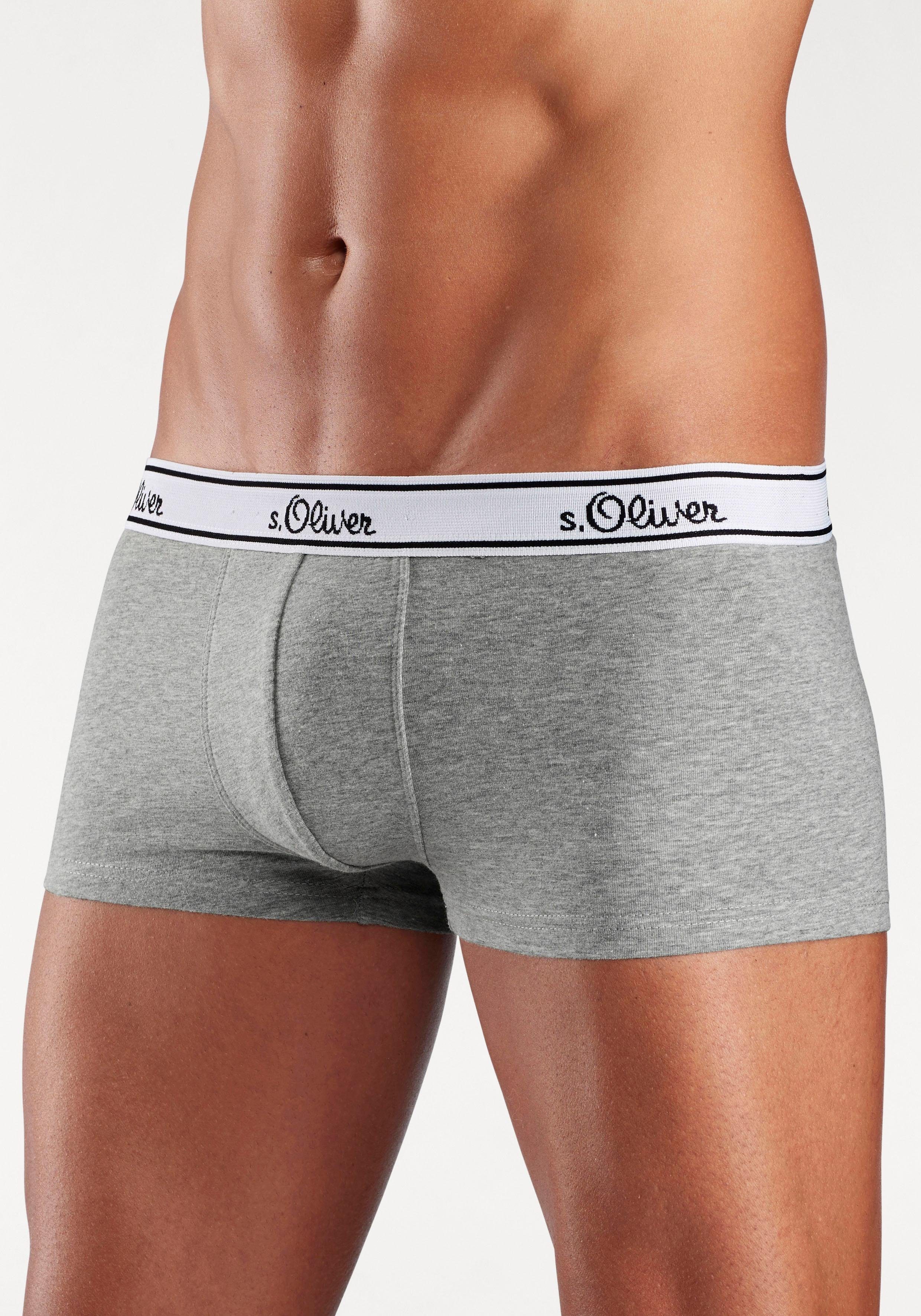 s.Oliver Boxershorts (Packung, 3-St) schöne grau-meliert, in türkis, Pants Retro Hipster-Form schwarz