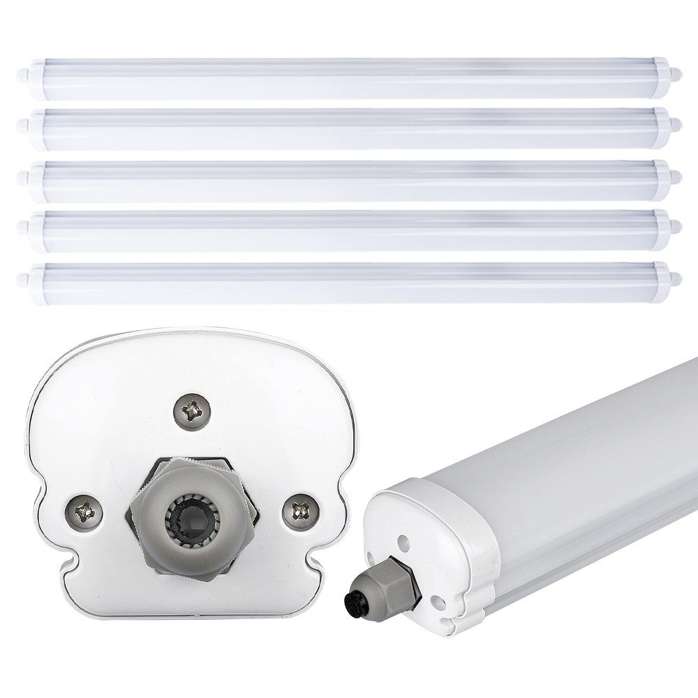 V-TAC LED Deckenleuchte, LED-Leuchtmittel fest verbaut, Neutralweiß, LED Deckenleuchte Feuchtraum Feuchtraumwannenleuchte LED Garagenlampe