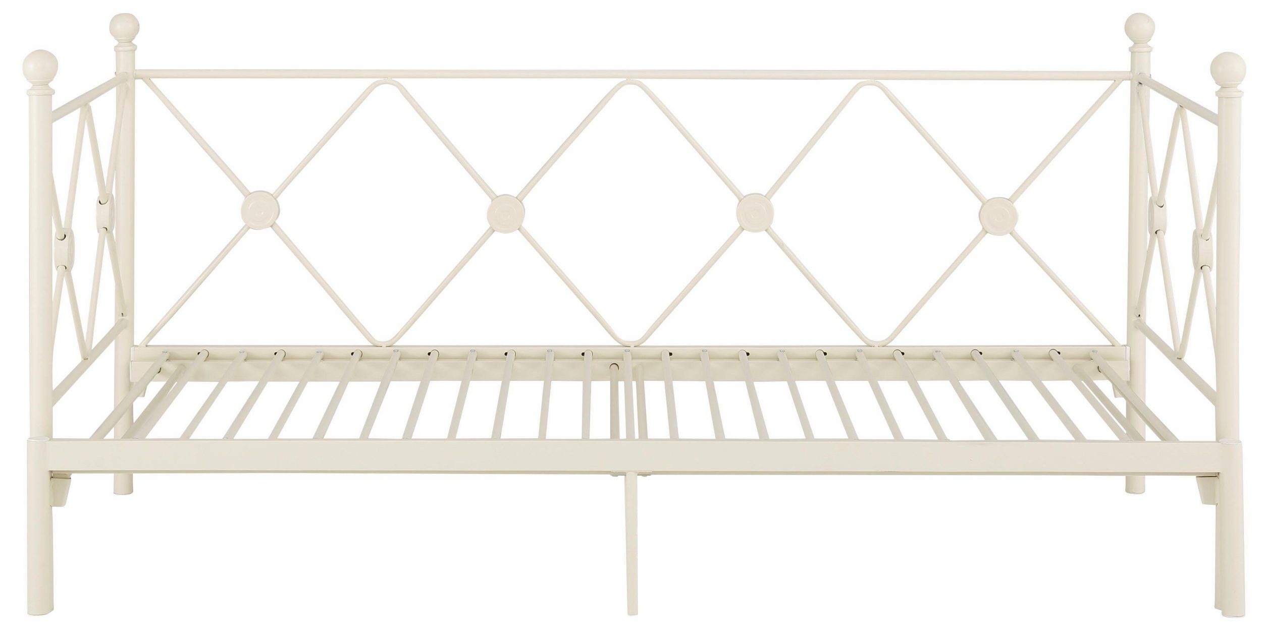 Bettgestell Johnson, Metallbett mit cm, loft24 Liegefläche, 90-180x200 ausziehbarer Tagesbett Bett