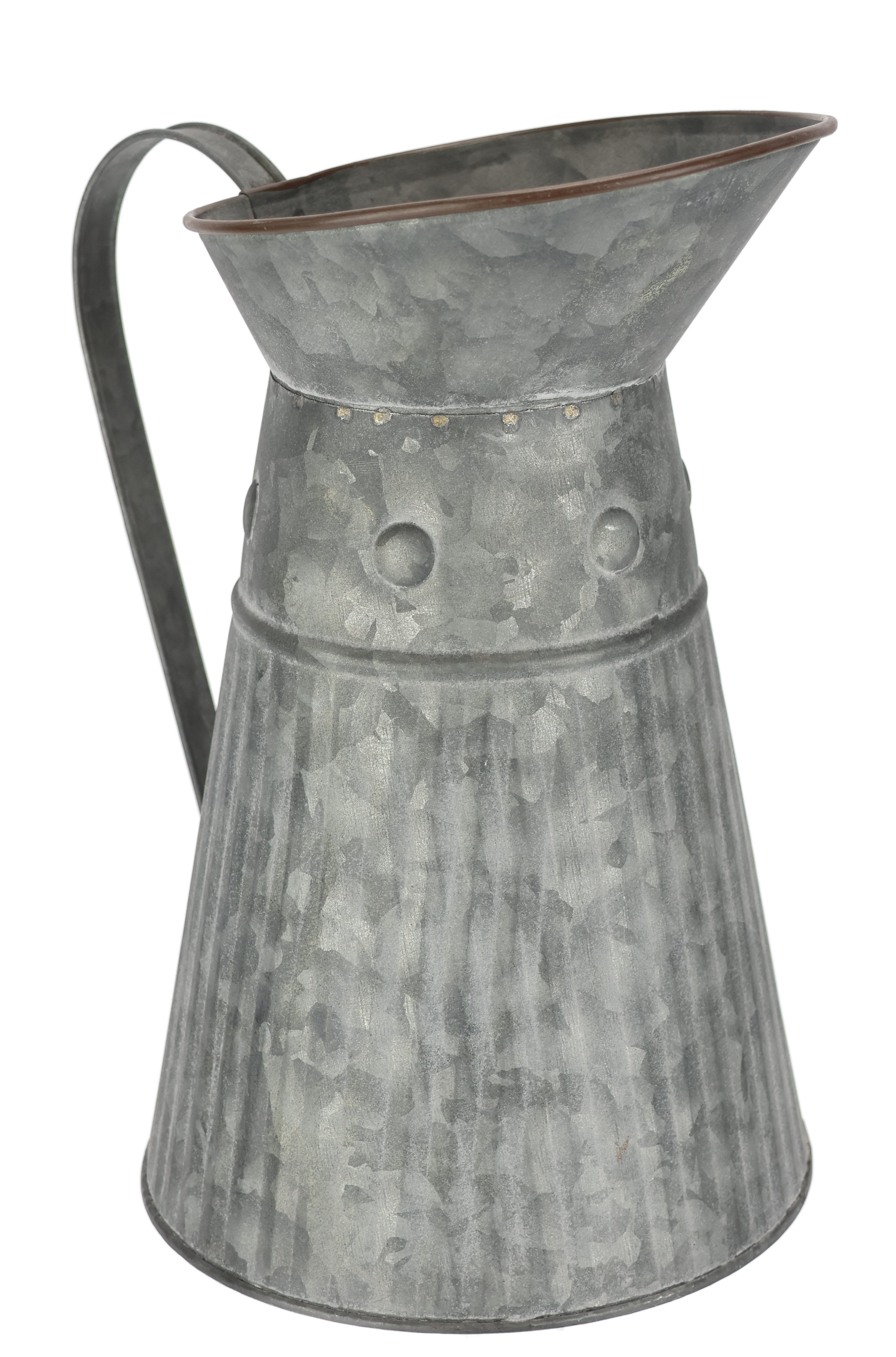 I.GE.A. Dekovase Metall-Krug (1 St), Graue günstig online kaufen