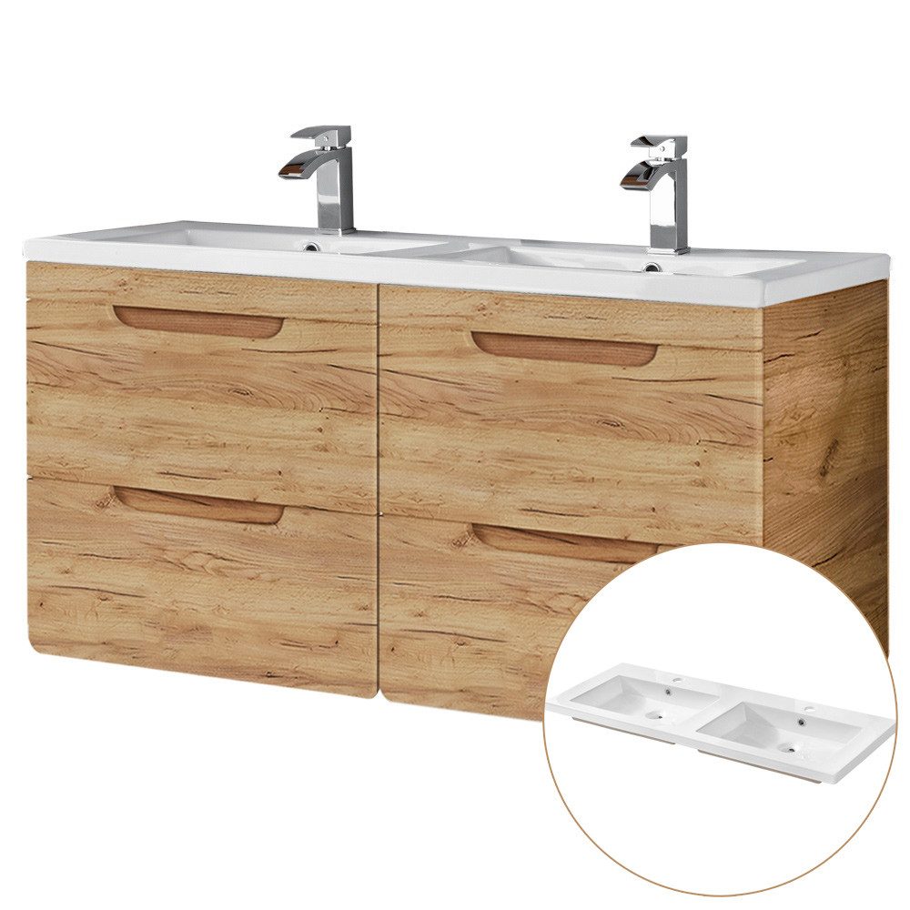 Lomadox Waschtisch LUTON-56-CRAFT, Wotan Eiche Nb. günstig online kaufen