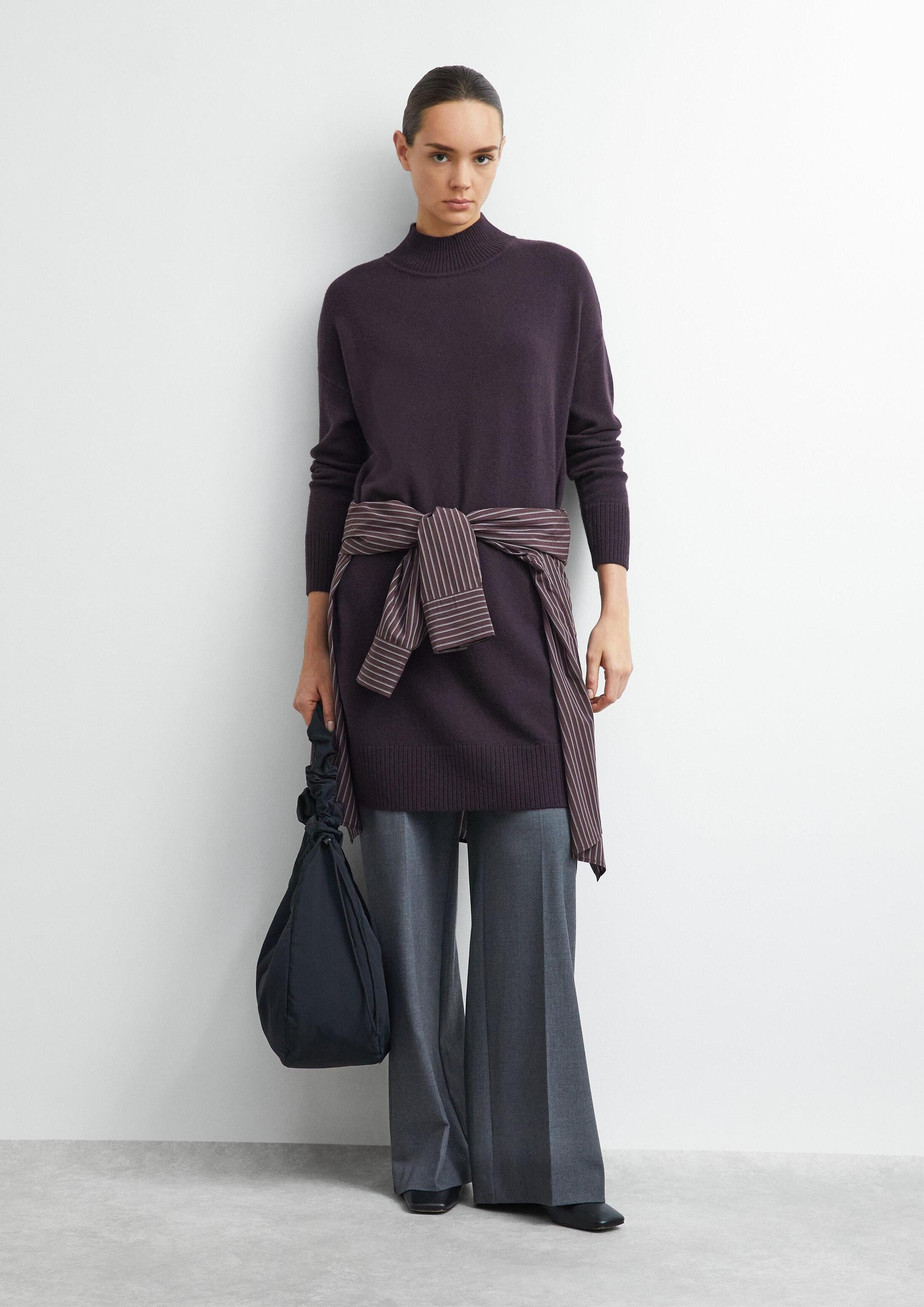 comma Midikleid Kleid Strickkleid mit Stehkragen – Bild 5 von 5