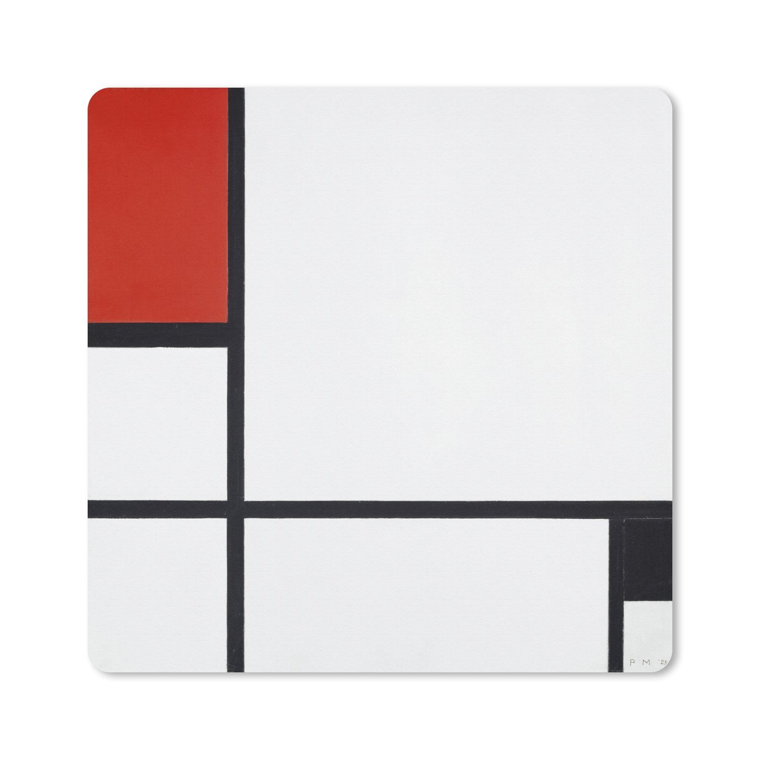 MuchoWow Mauspad Komposition - Piet Mondrian (1-St), Mauspad groß, Zubehör für Gaming Zimmer, Desk Mat, 80x80 cm