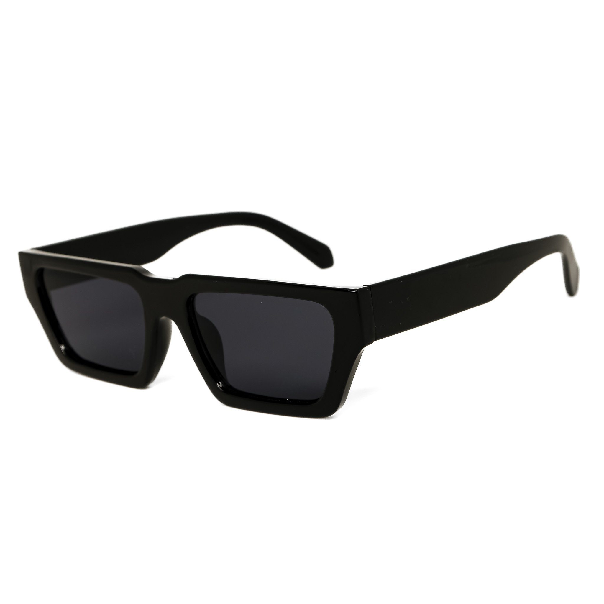 Unisex Schwarz Sonnenbrille 2 Farben Brille milchig Damen Rechteckig Herren grau salazar.plus