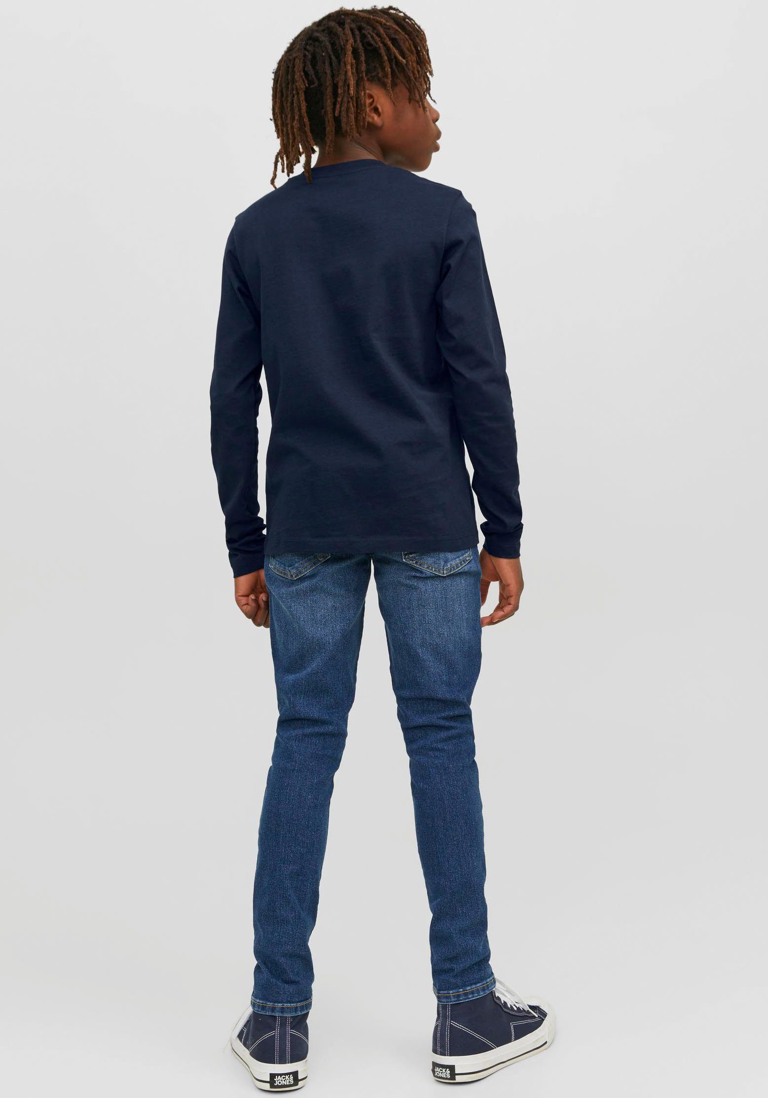 Jack & Jones Junior Langarmshirt JJECORP stylisch, bequem, atmungsaktiv, pflegeleicht bedruckt, casual, regular fit, Rundhals