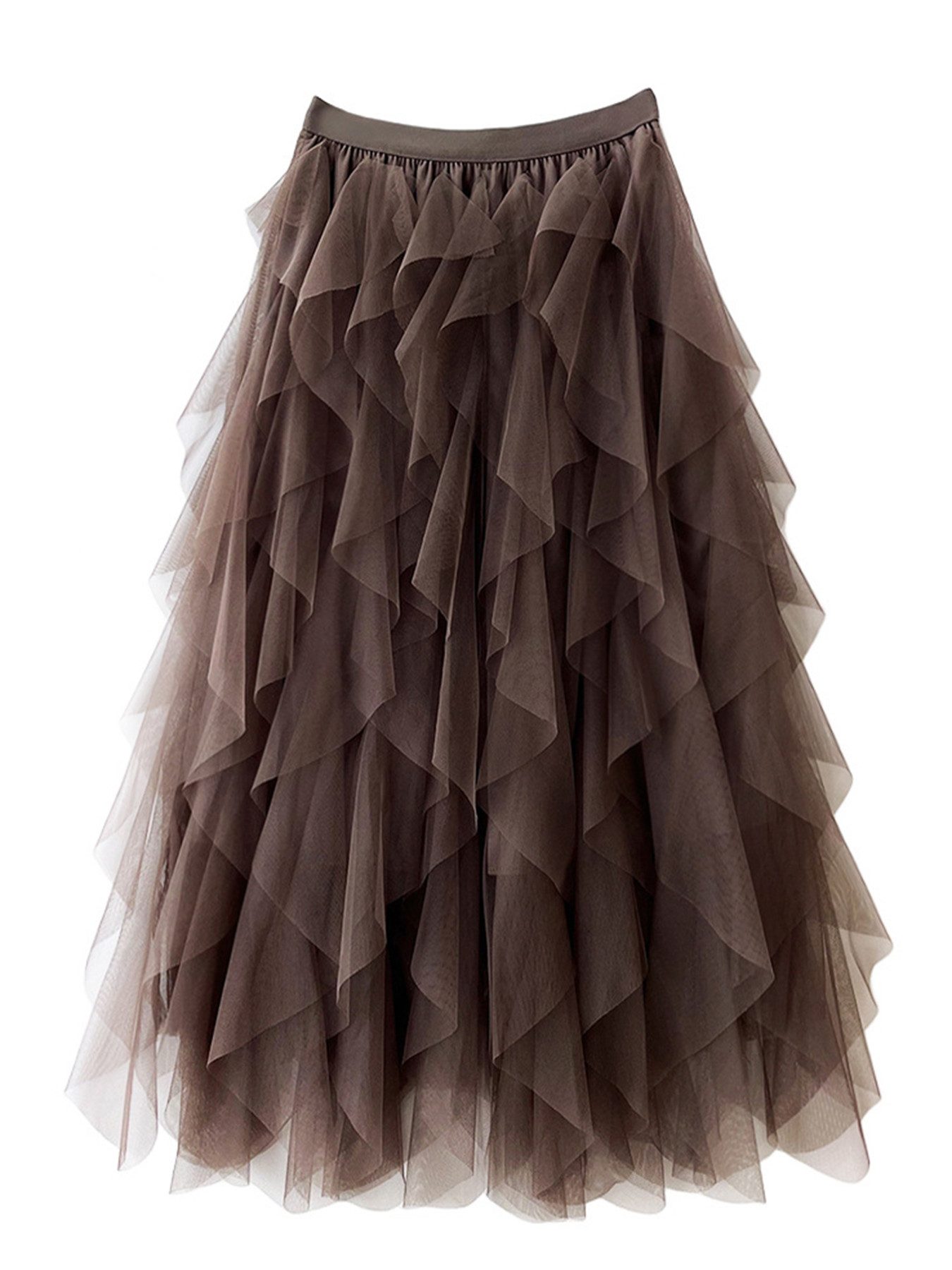 DEBAIJIA Meshrock Damen eleganter langer Rock günstig online kaufen