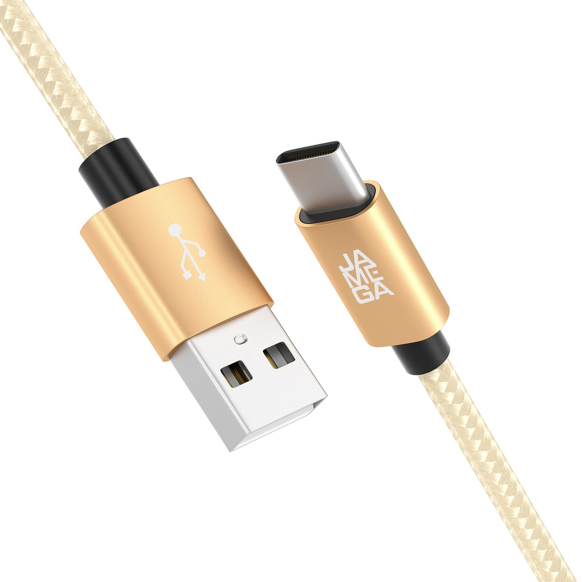 JAMEGA USB-C Datenkabel Ladekabel für Samsung Apple iPhone Huawei Xiaomi uvm. USB-Kabel, USB Typ A, USB Typ C, (50 cm)