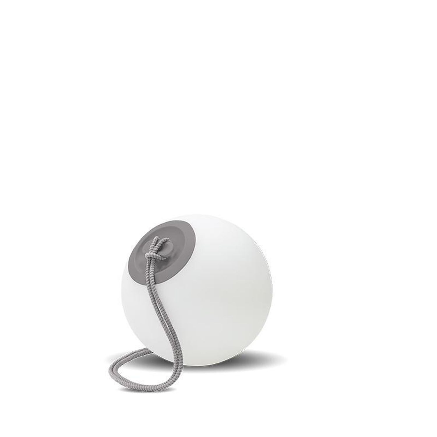 Licht-Erlebnisse Außen-Deckenleuchte REUTH, LED fest integriert, LED Akku dimmbar Farbwechsel IP65 Ø 24 cm Grau Weiß Kugel kabellos