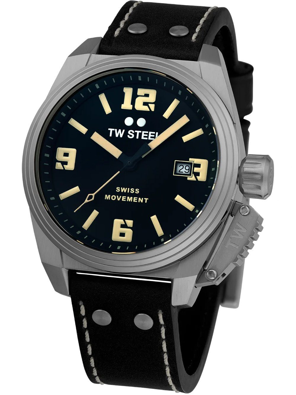 TW Steel Quarzuhr TW-Steel TW1101 Canteen Herrenuhr 42mm 10ATM TW-Steel TW1101 Canteen Herrenuhr 42mm 10ATM