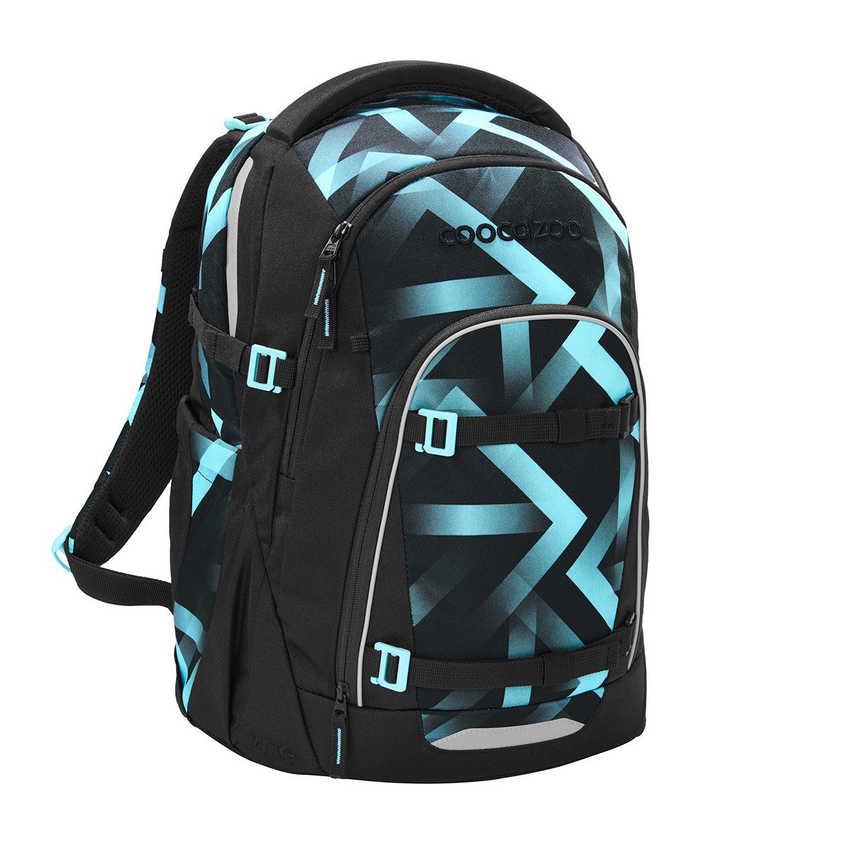 coocazoo Schulranzen Schulrucksack-Set MATE Laser Lights 3-teilig (3-teilig), ergonomisch, Körpergröße: 135 - 180 cm, Easy-Grow-System – Bild 4 von 5