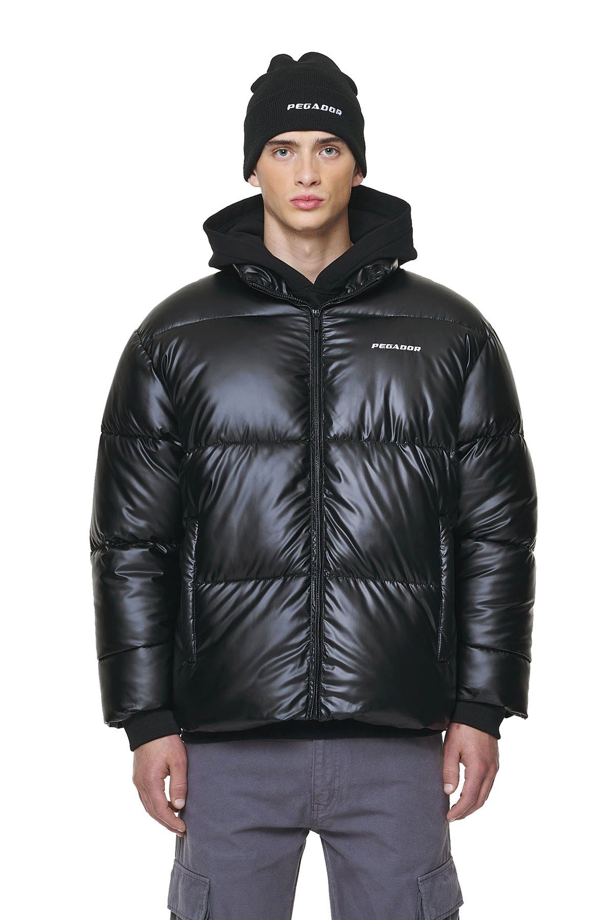 PEGADOR Steppjacke Solin Glossy Puffer M (1-St., kein Set)