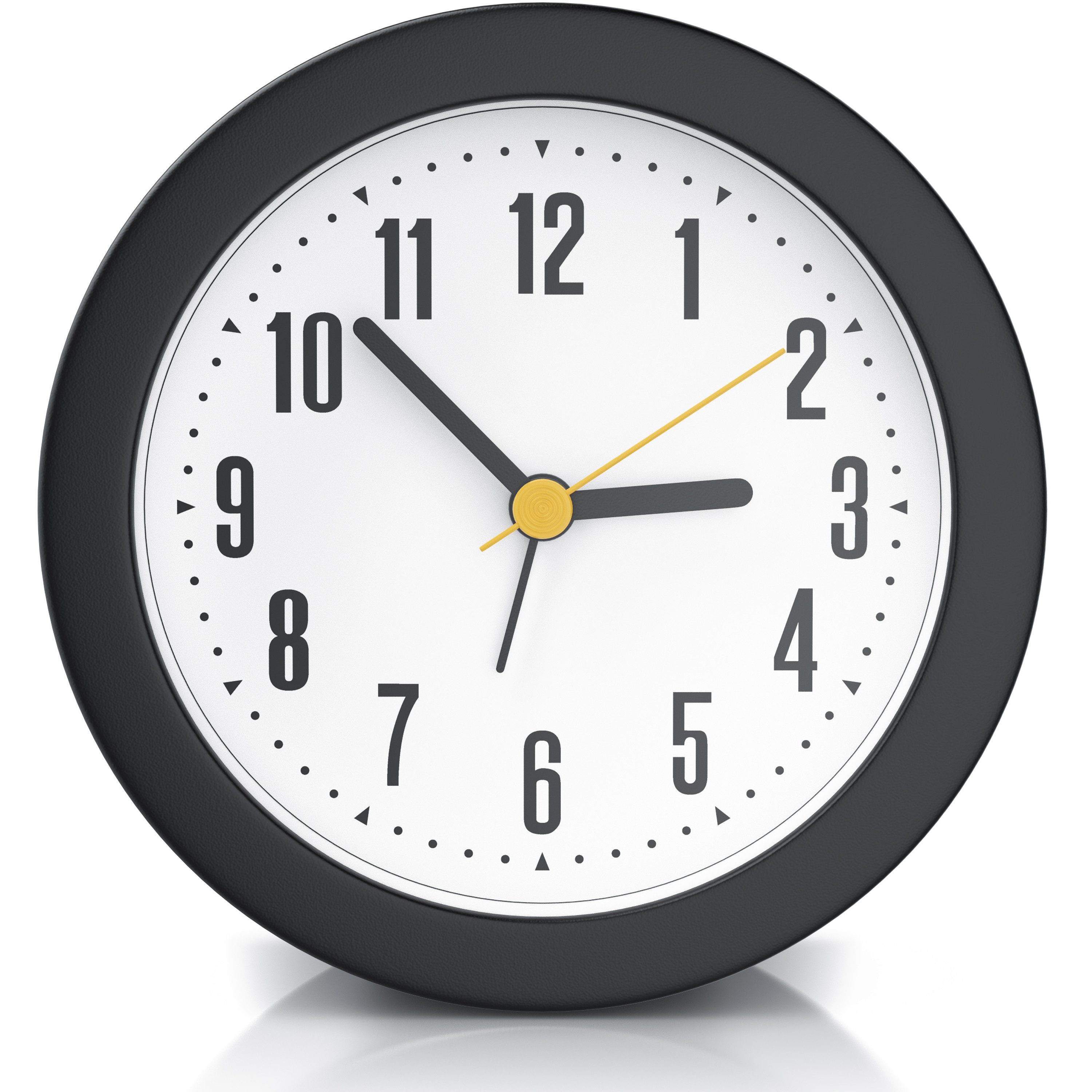 BEARWARE Wecker rund, lautes Klingeln, großes Ziffernblatt, ohne Ticken Bat günstig online kaufen