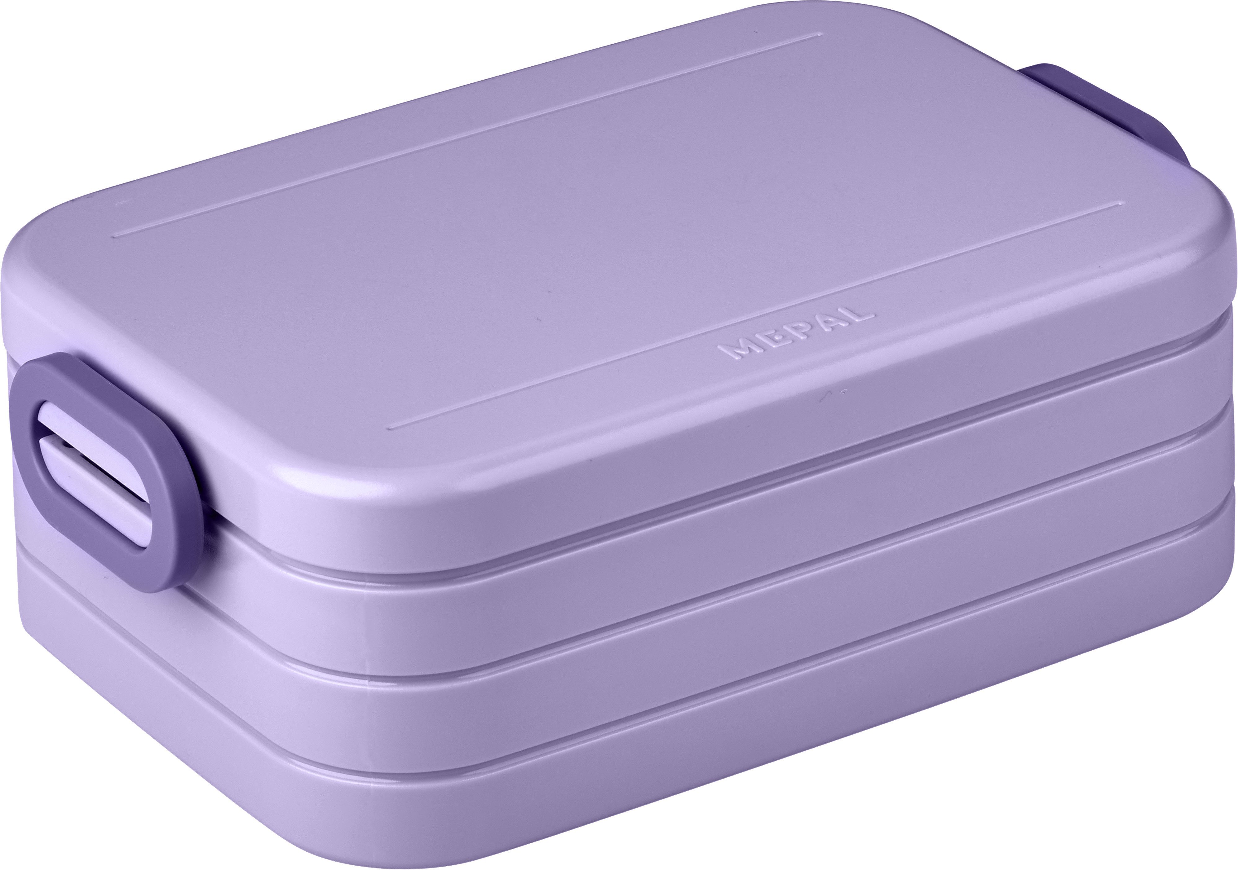 Mepal Lunchbox Bento Lunchbox Take A Break Midi, 900 ml, ideal für Sandwiches, Polypropylen (PP), Acrylnitril-Butadien-Styrol (ABS), Thermoplastische Elastomere (TPE), Meal Prep Box, Vivid Lilac, für kleine Snacks