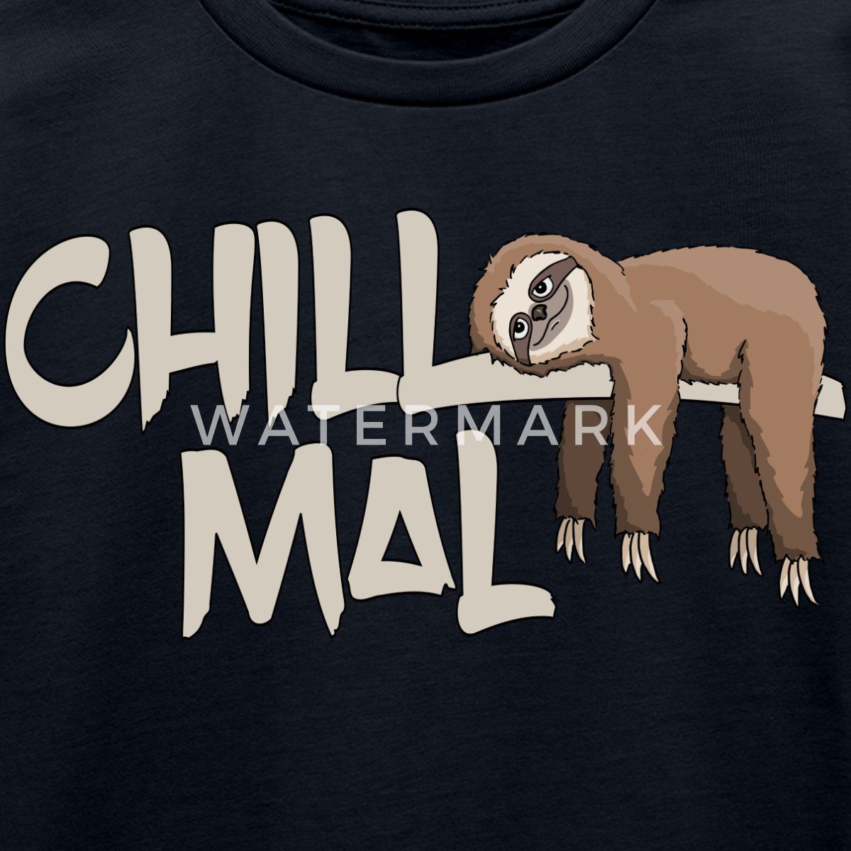 Spreadshirt T-Shirt Chill Mal Faultier Lustiger Spruch Kinder Premium T-Shirt (1-tlg)