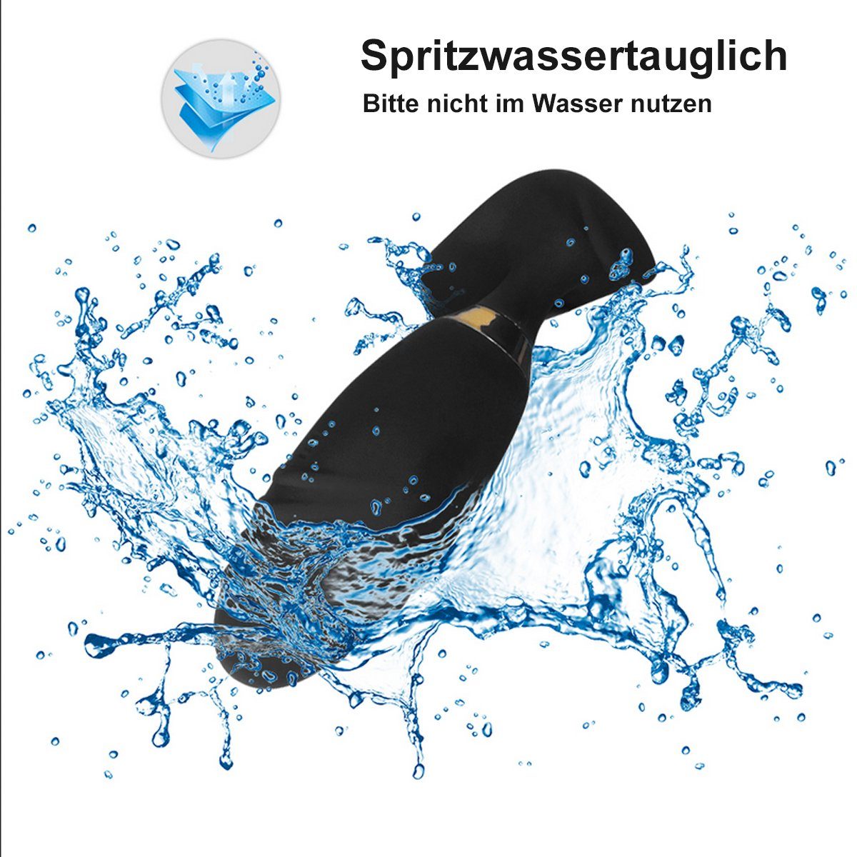 wiederaufladbar, Frauen 10 Vibrationsmodi für / Vibrator Schwarz Anal TPFSecret Plug - mit und (ergonomischer 10 Männer Vibrationsmodi Analvibrator USB Prostata verschiedene Vibrator), Anal