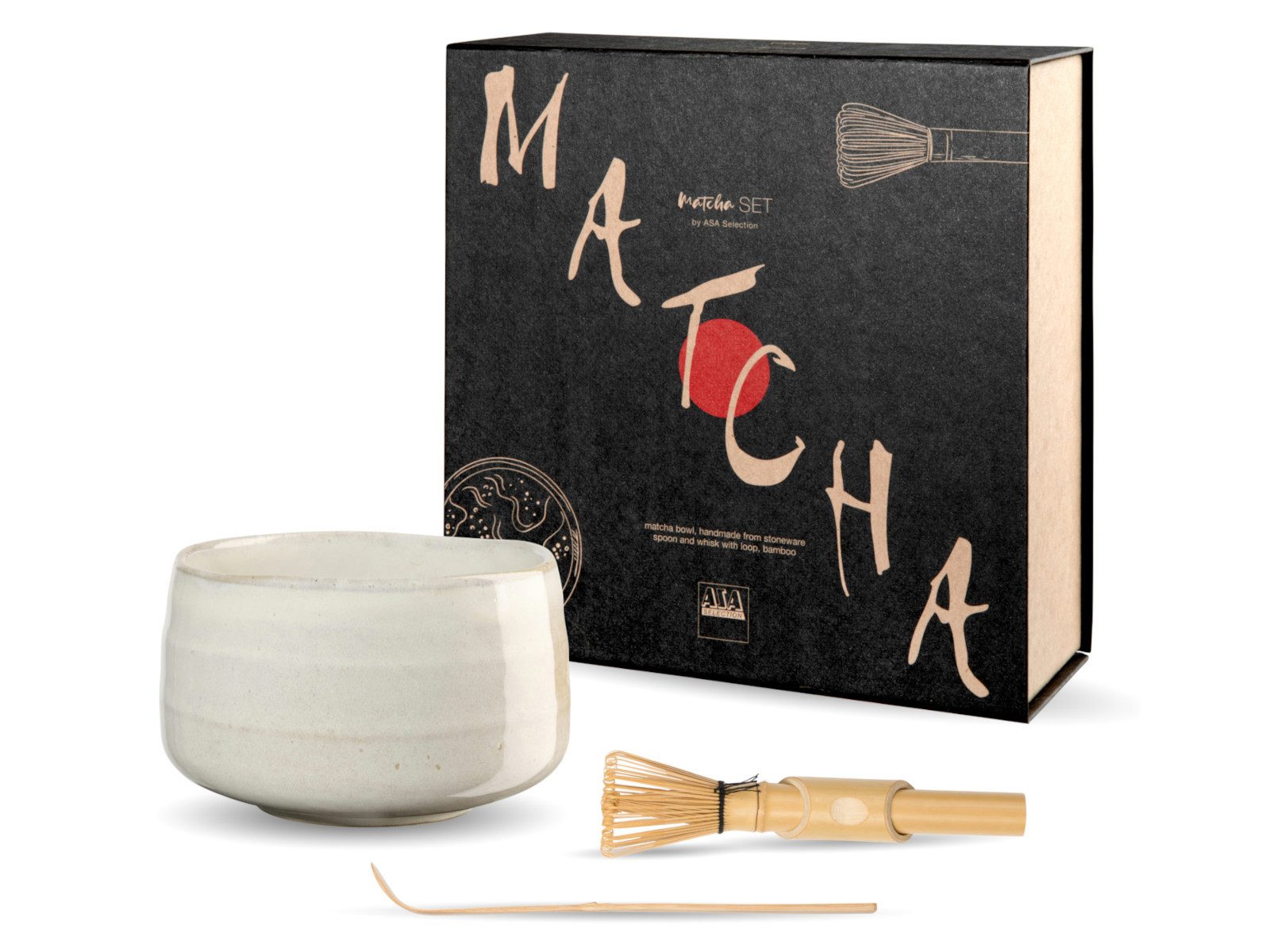 ASA SELECTION Geschirr-Set moribana Matcha-Set hasu shiny 3tlg, Steinzeug