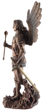 Vogler direct Gmbh Dekofigur Erzengel heiliger Michael mit Zepter und Schwert - by Veronese, von Hand bronziert und coloriert, LxBxH ca. 23x13x35cm