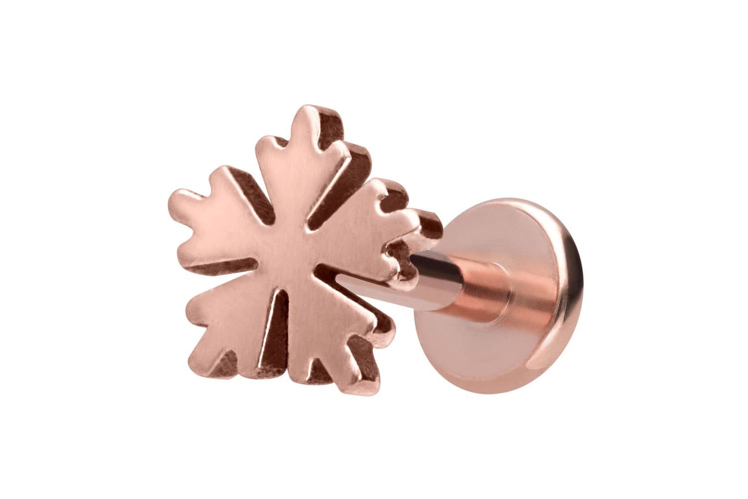 PIERCINGLINE Piercing-Set Titan Labret mit Innengewinde SCHNEEFLOCKE (Labrets, 1-tlg)