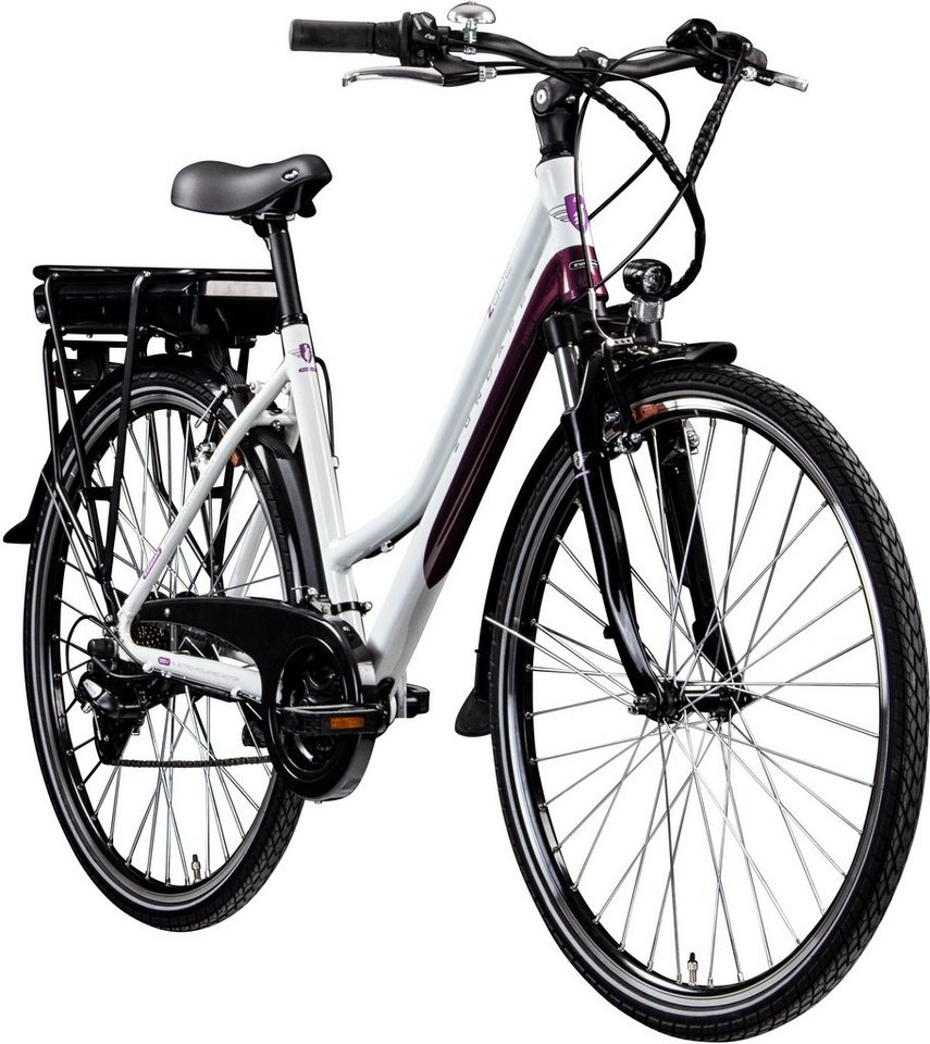 Thumbnail - Zündapp E-Bike Trekkingrad Z802 Damen, 21 Gang Shimano Altus RD-M310 Schaltwerk, Kettenschaltung, Heckmotor, 374 Wh, Ped...