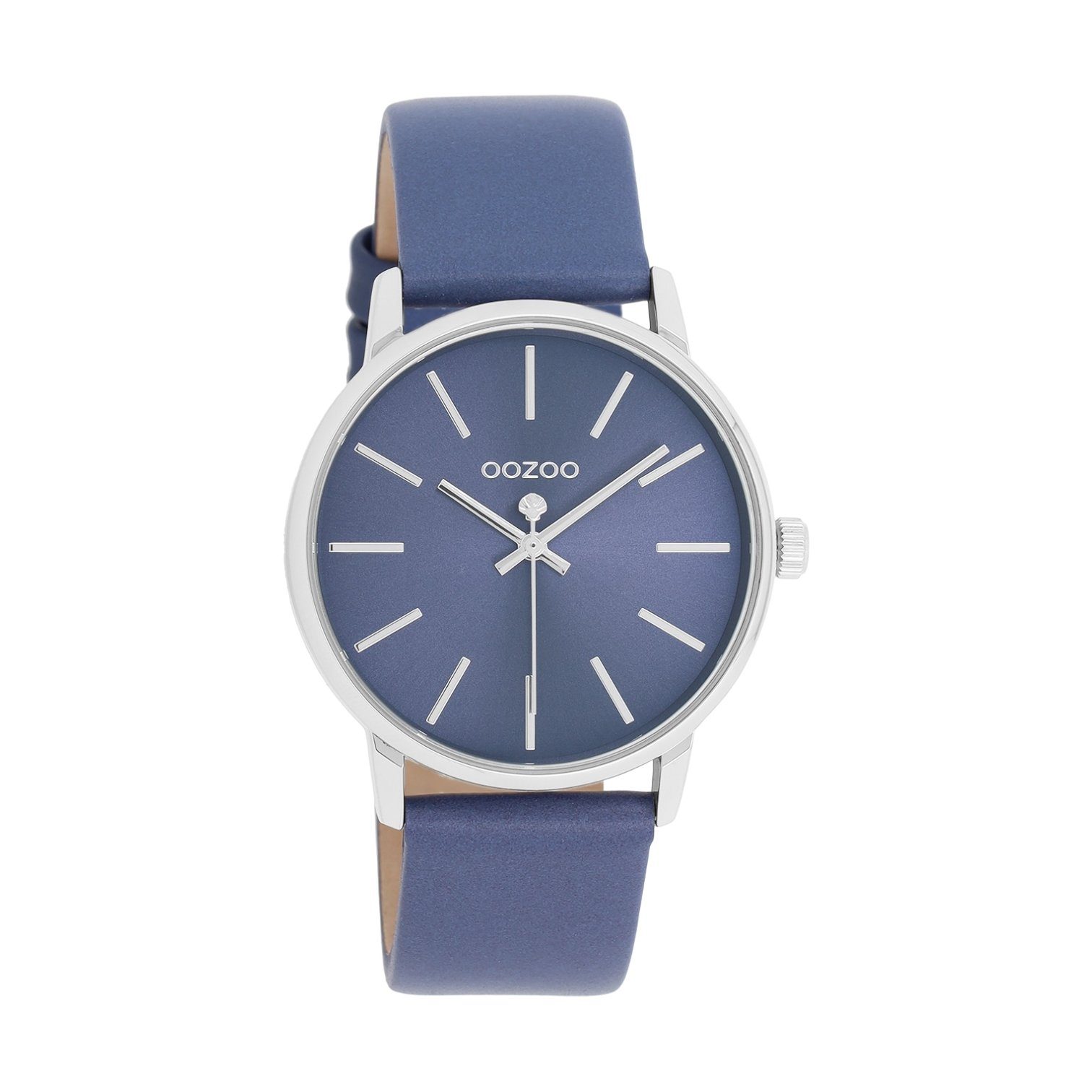 OOZOO Quarzuhr Damenuhr C11064 Navyblau Lederband günstig online kaufen