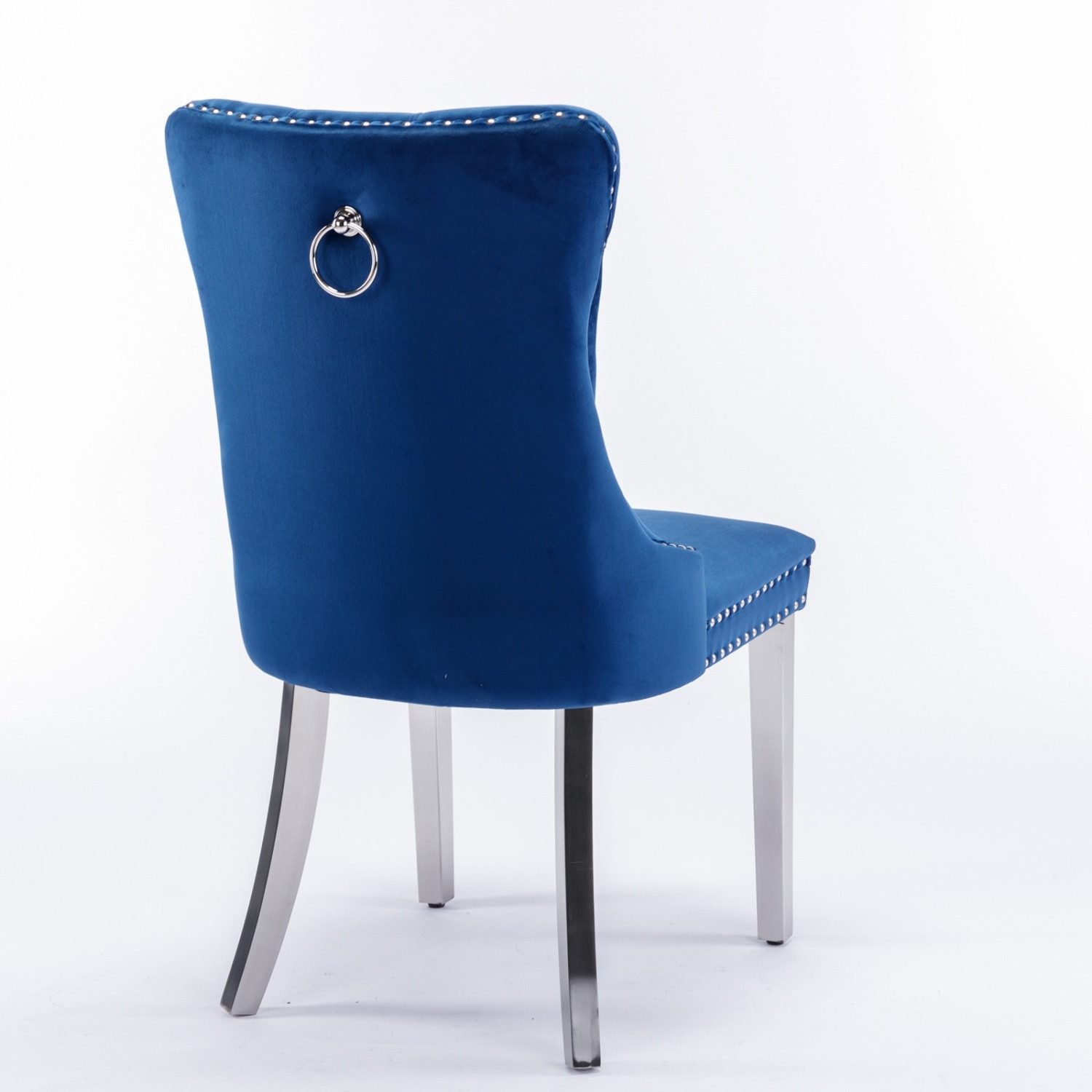 ANYSUN Esszimmerstuhl Esszimmerstühle 2er Set, Küchenstühle 2er Set, (Tufted Hoher Rücken Esstisch Stühle), Samt Weich Gepolstert Essstuhl,Nieten Dekoration, Be – Bild 5 von 5