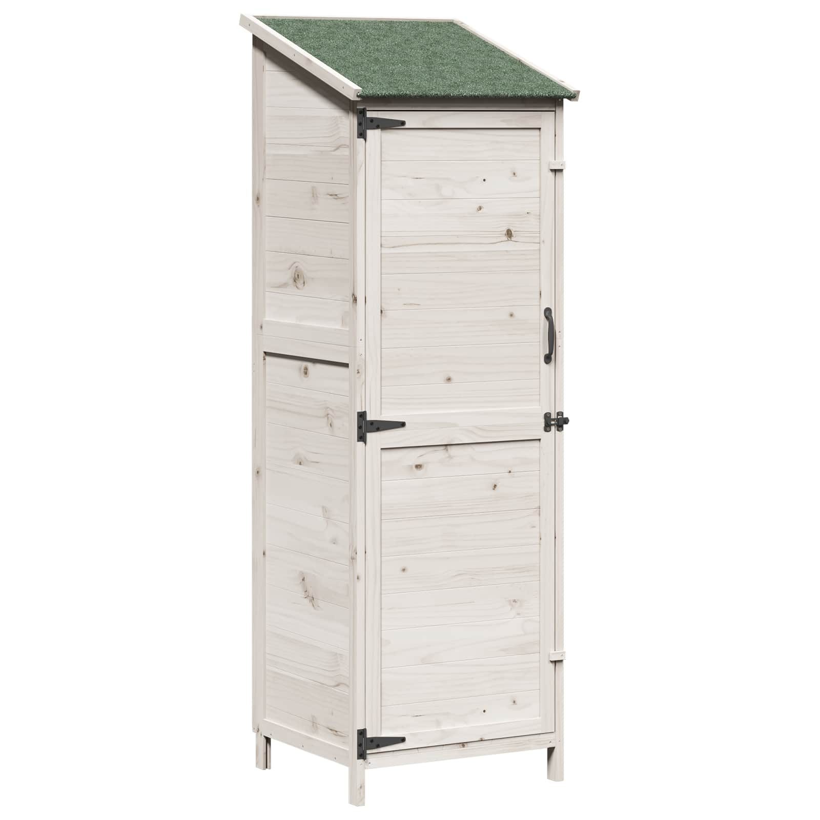 vidaXL Garten Shed Weiß 59,5 x 56 x 176,5 cm Holzwerkstoff