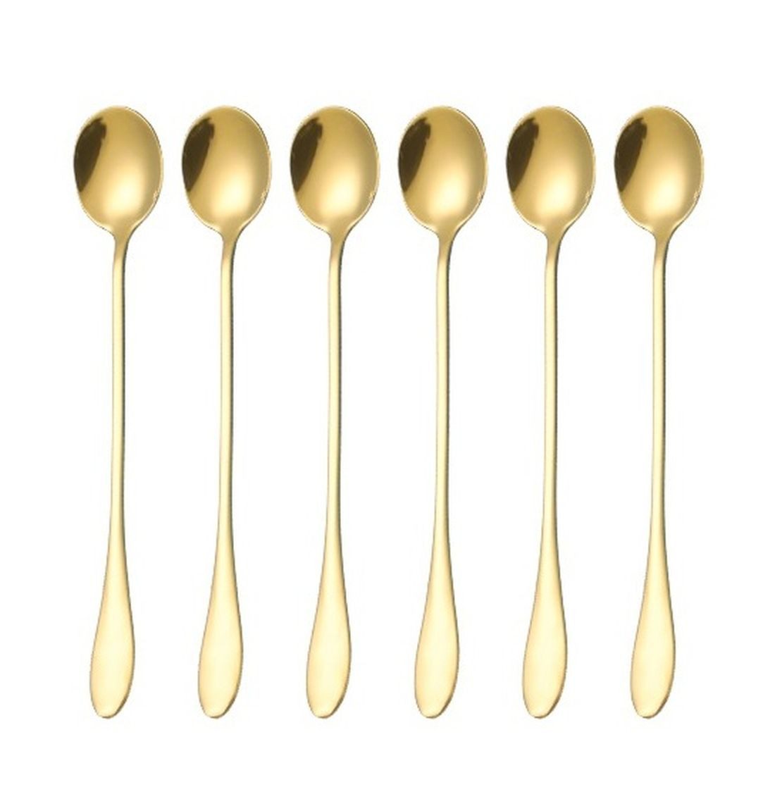 Cheffinger Кофейная ложка 6er Set Latte Macchiato Cocktaillöffel Ложка для длинных напитков Ложки L 20cm