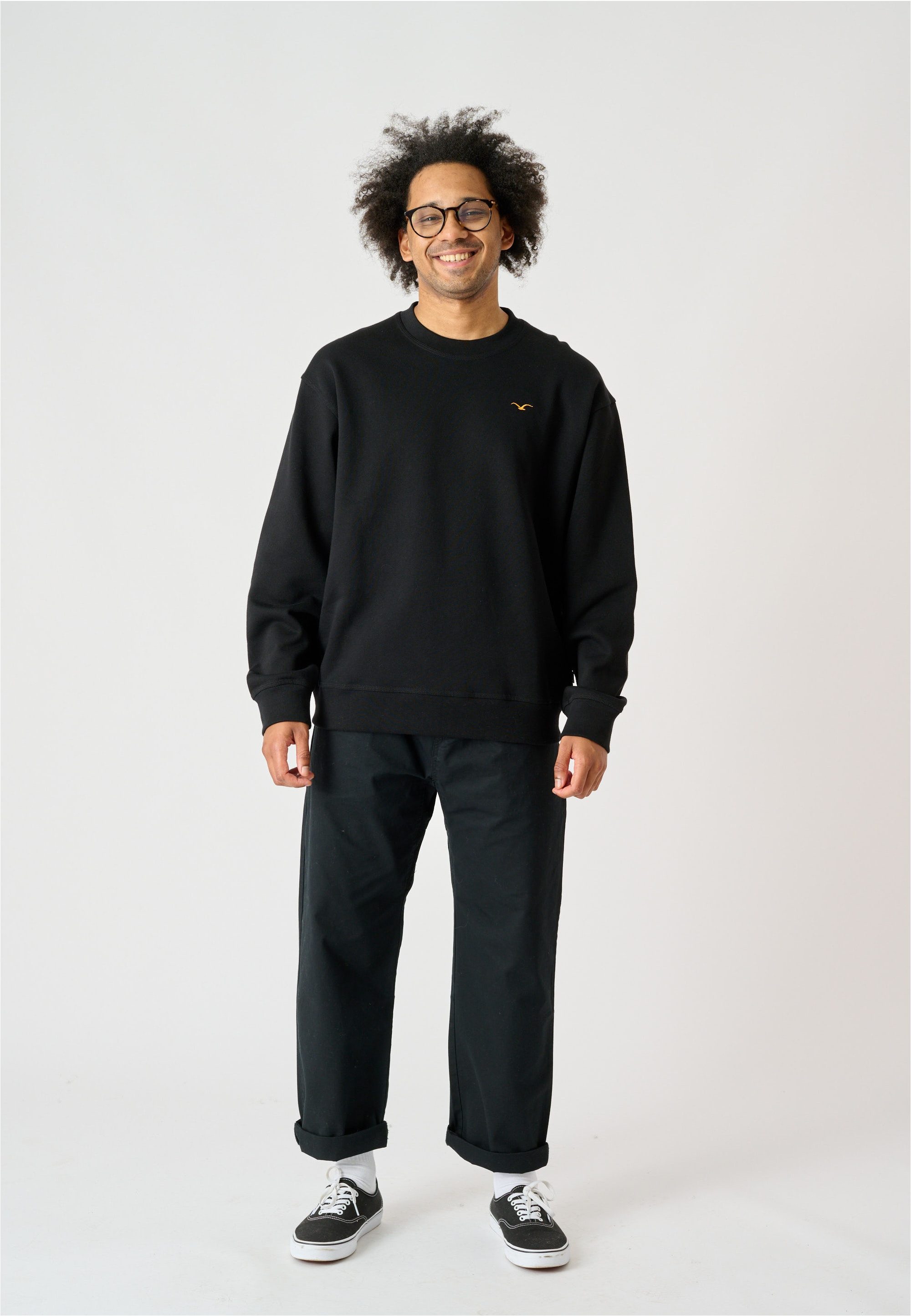 Cleptomanicx Sweatshirt Ligull Boxy mit kleiner Möwenstickerei