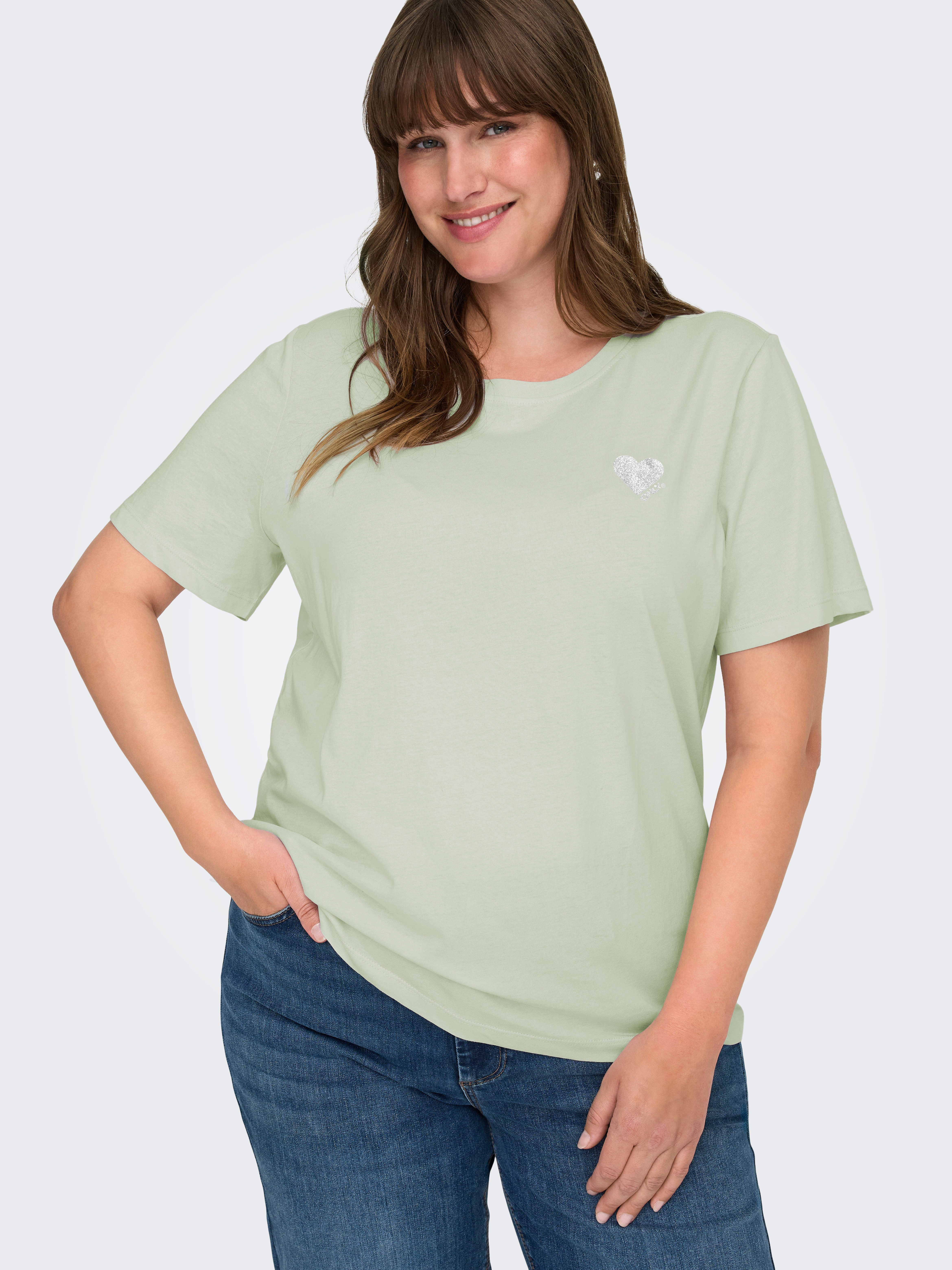 ONLY CARMAKOMA T-Shirt CARKITA LIFE S/S LOGO TOP JRS NOOS Baumwolle, regula günstig online kaufen