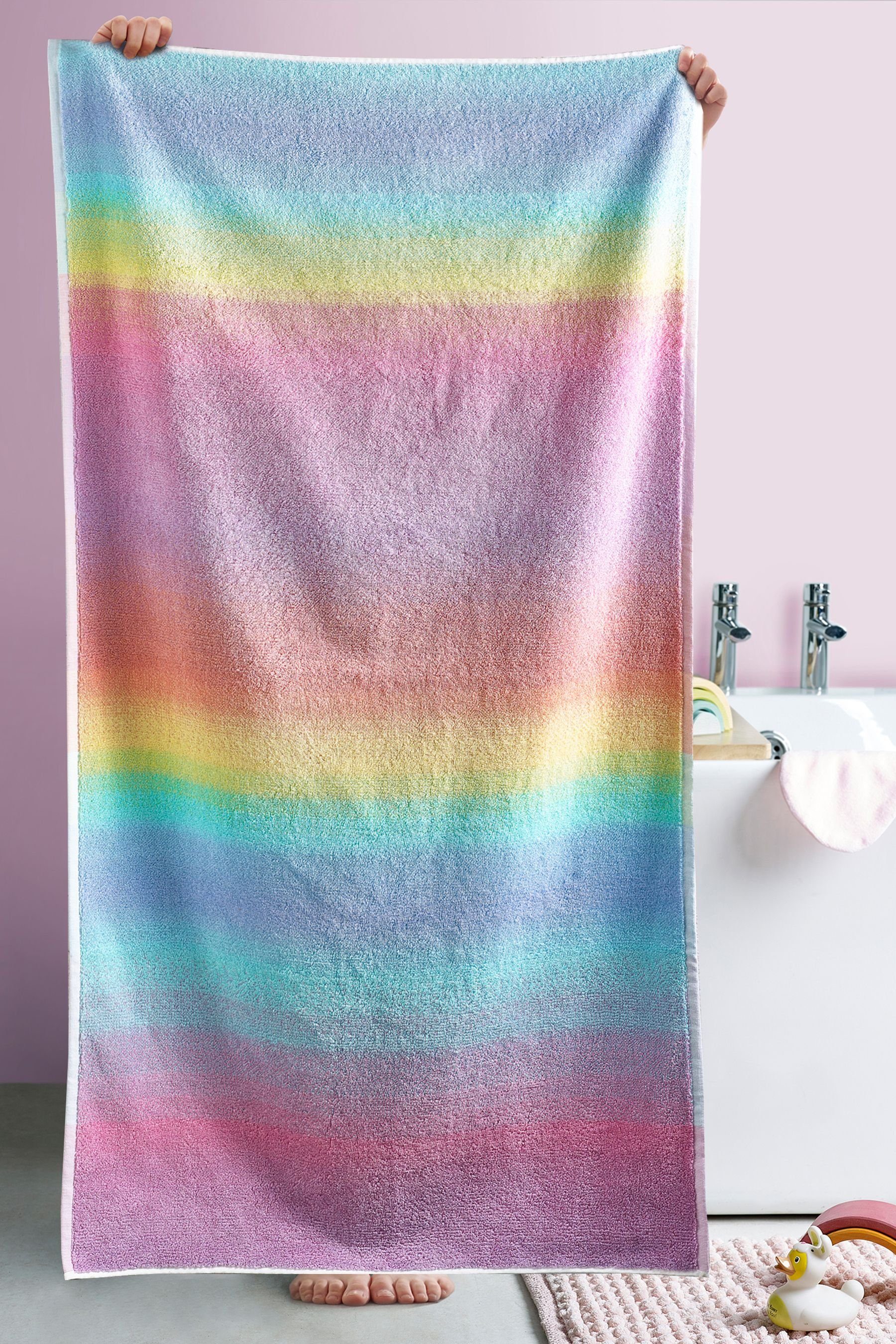 (1-St) Handtuch und mit Streifen Farbverlauf, Handtuch Next