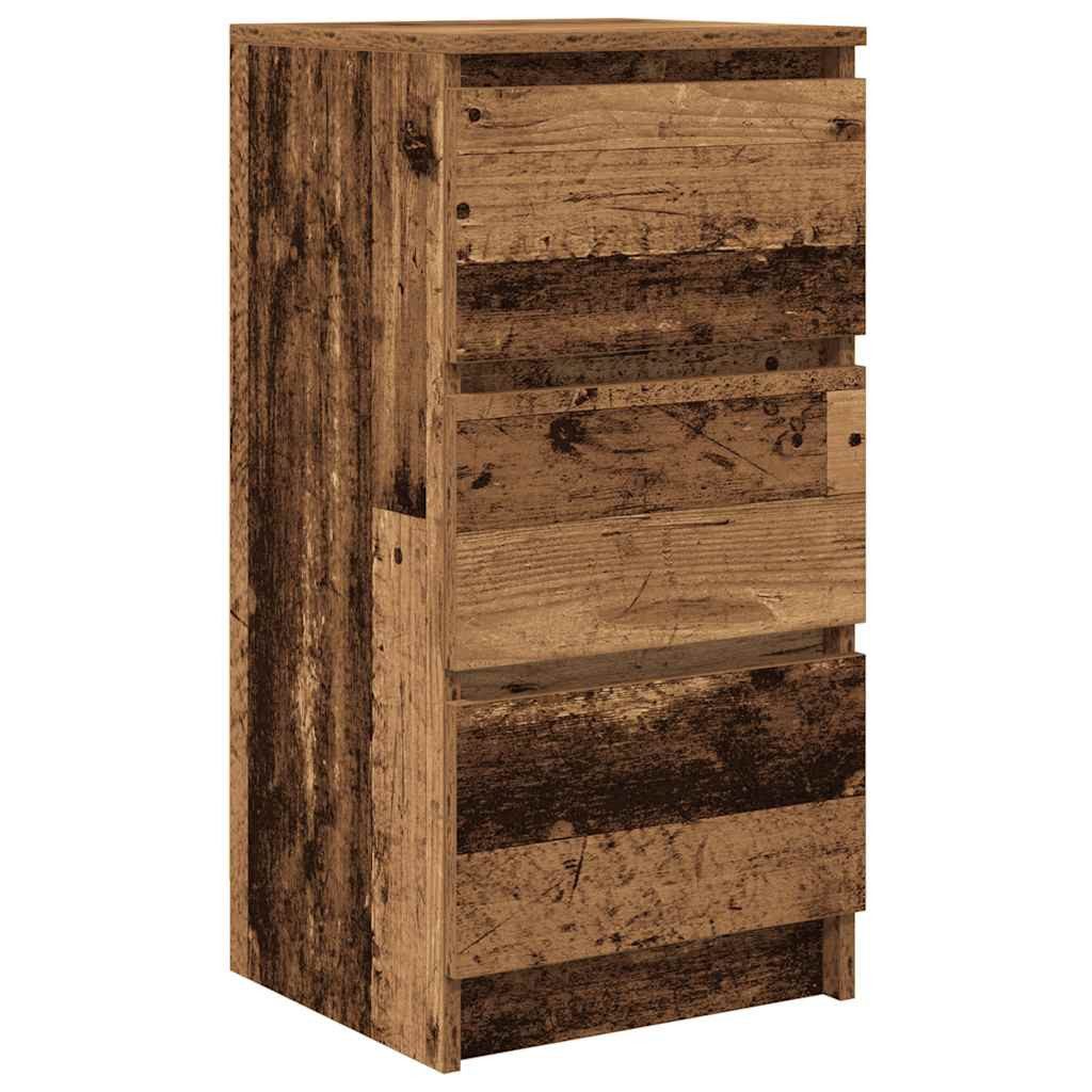 vidaXL Sideboard Sideboard Altholz-Optik 37,5x35x76 cm Holzwerkstoff (1 St)