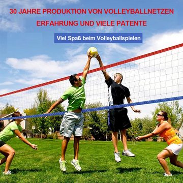 DOPWii Volleyballnetz Volleyballnetz für den Außenbereich, 32 x 3Fuß großes Volleyballnetz, mit 46 Fuß langem Stahlkabel, für draußen und drinnen, Strand