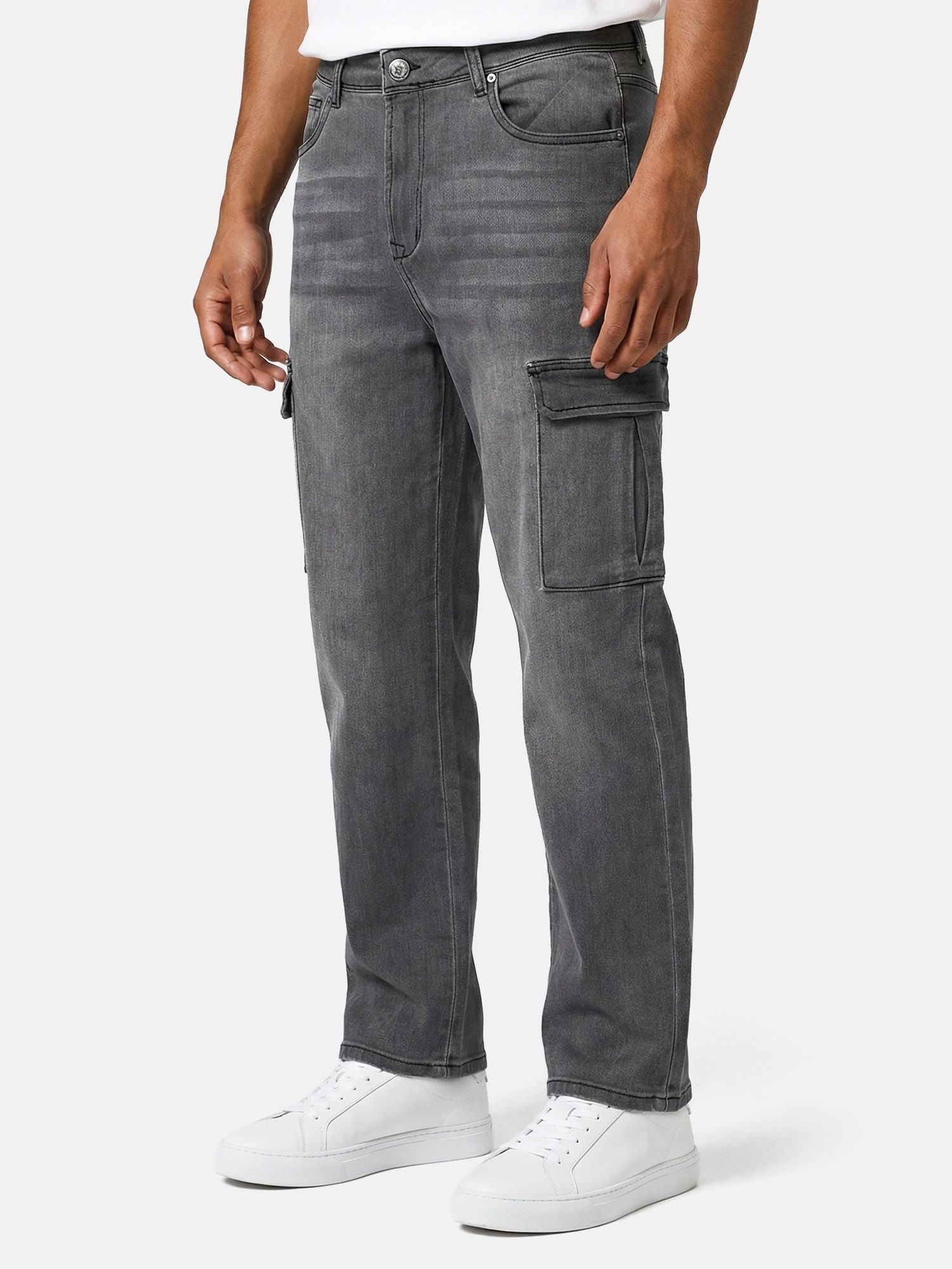 Tazzio Straight-Jeans A112 Regular Fit Cargo Denim Jeans Hose – Bild 4 von 5