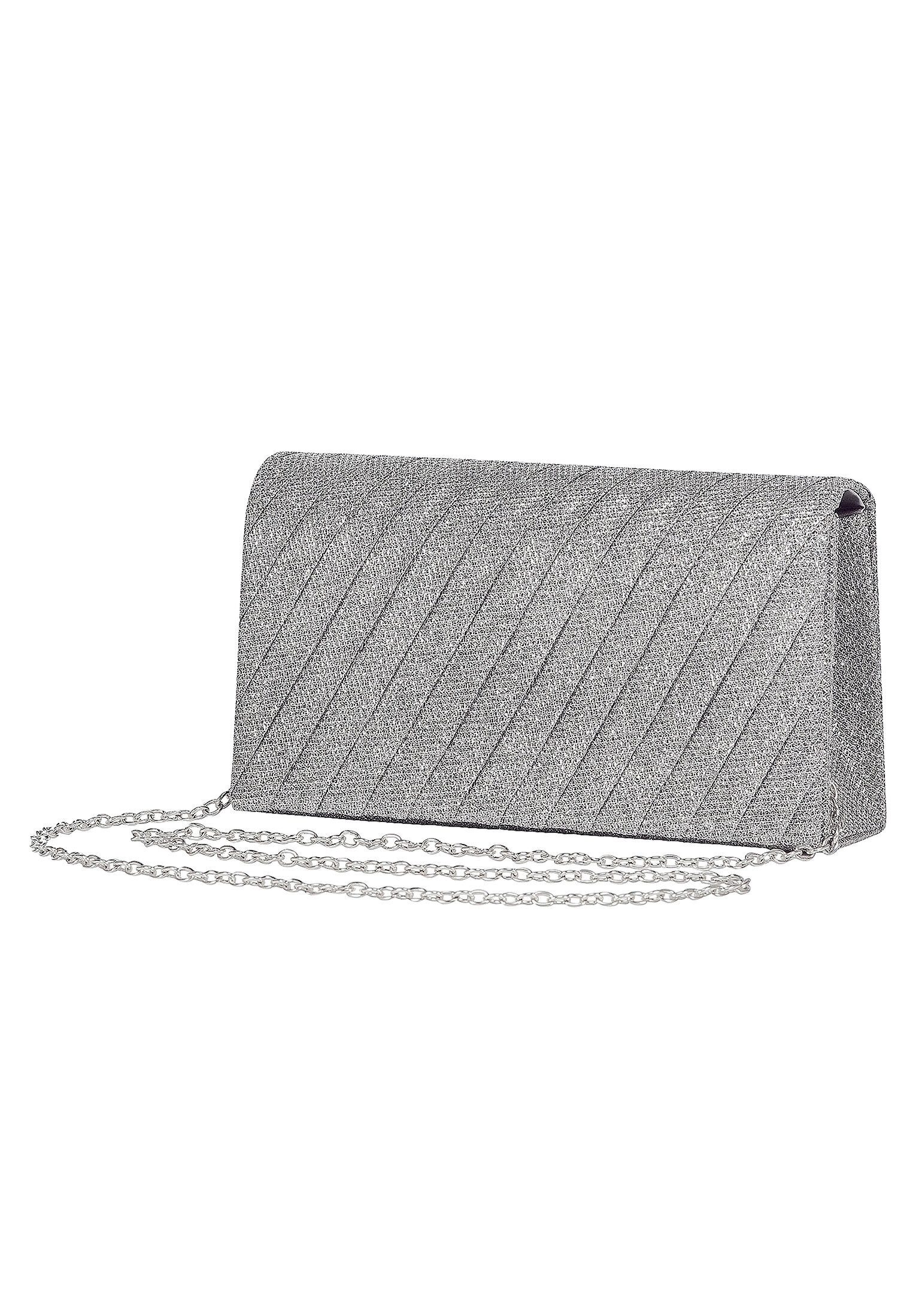 Vera Mont Abendtasche Damen im Glitzer-Look, Falten