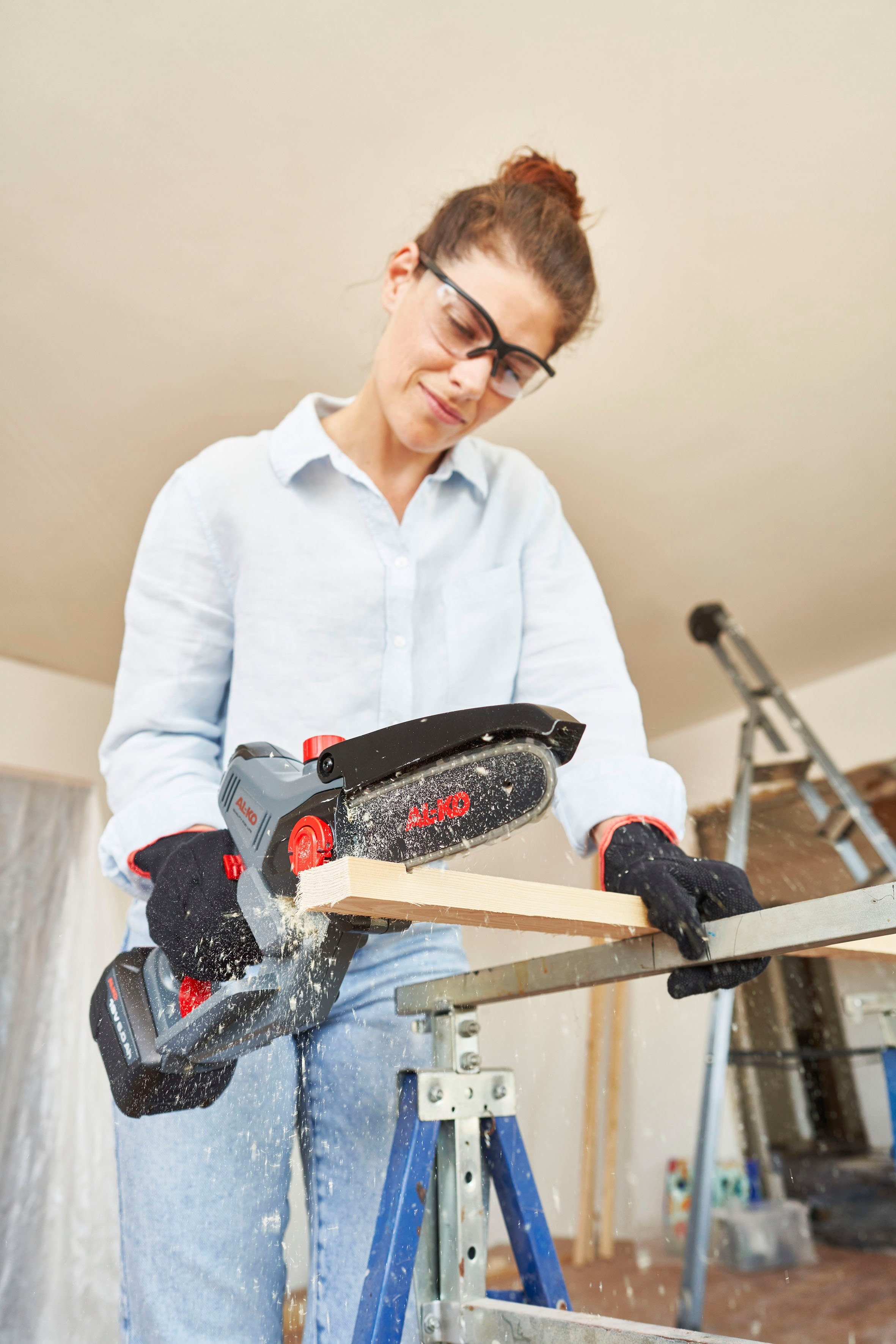 AL-KO Akku-Kettensäge CSM 1815, 15 cm Schwertlänge, ohne Akku und Ladegerät