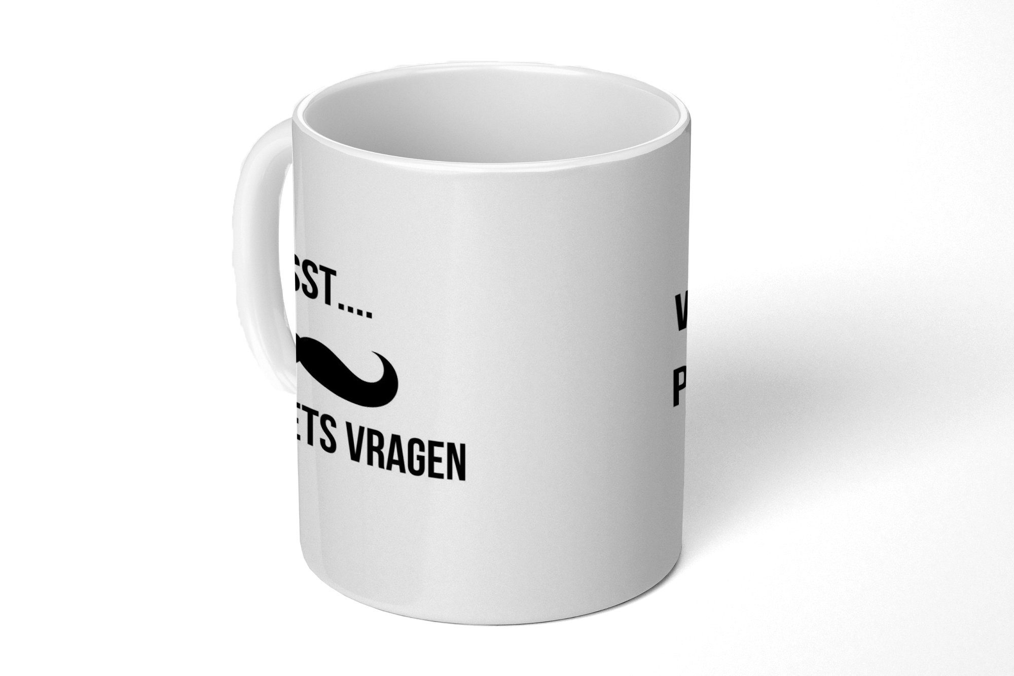 MuchoWow Tasse Zitat - Sprichwörter - Ich möchte dich etwas fragen, Keramik, Kaffeetassen, Teetasse, Becher, Teetasse, Geschenk