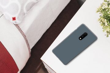 MuchoWow Handyhülle Farben - Blau - Innen, Phone Case, Handyhülle OnePlus 7, Silikon, Schutzhülle