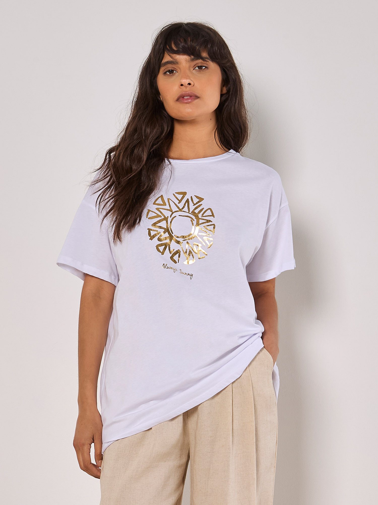 Apricot T-Shirt Immer sonnig T-Shirt, mit günstig online kaufen