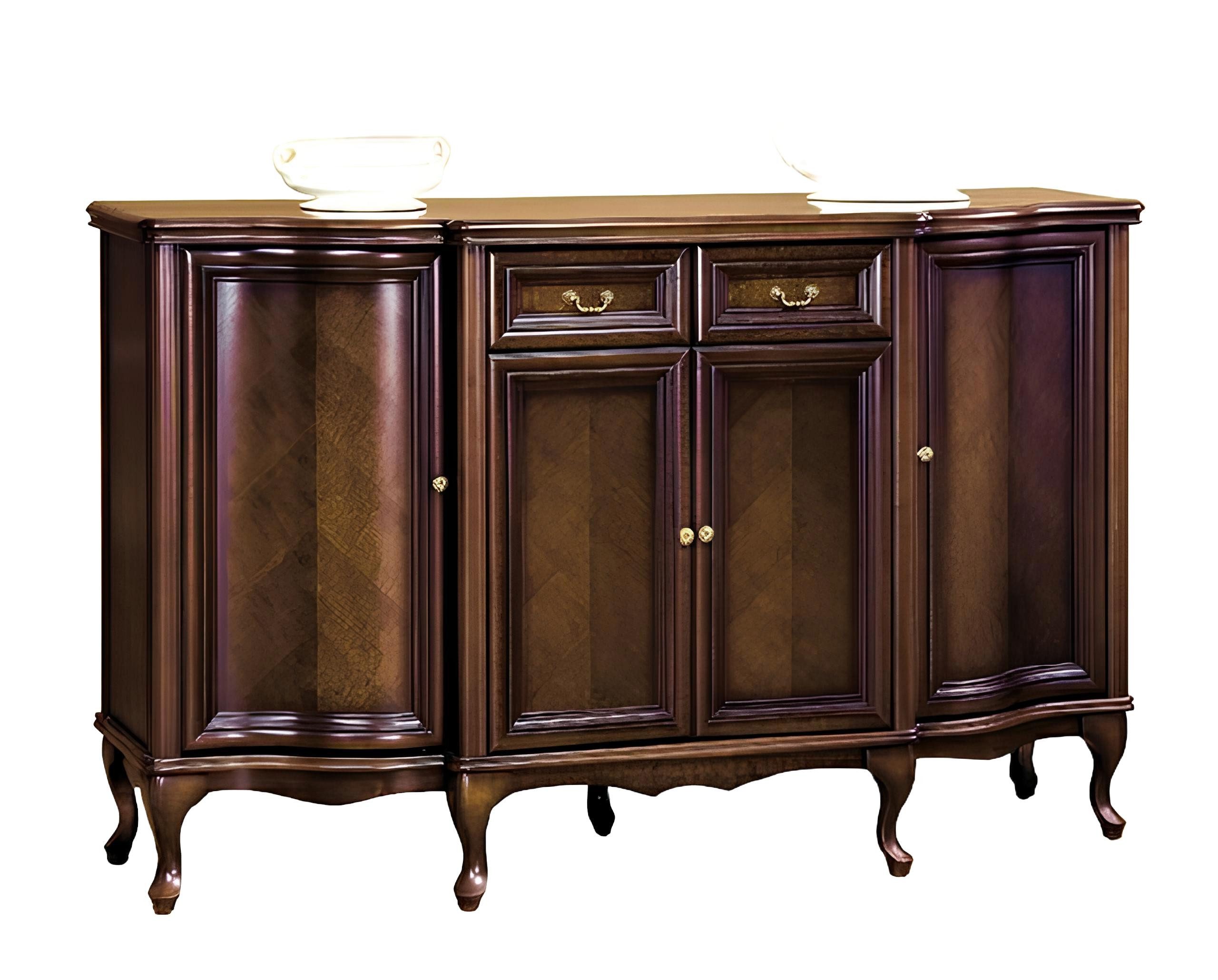 Xlmoebel Kommode Elegante Holzkommode im antiken Stil mit geschwungenen Linien (Kommode, 1 St., Klassische Kommode Kommoden Kommodenschrank - Model W-K4), Hergestellt in Europa