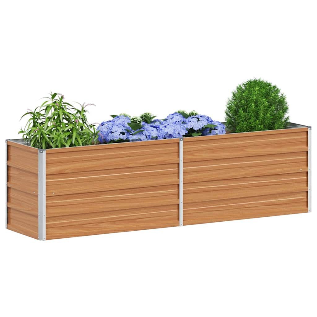 vidaXL Hochbeet Hochbeet Hellbraun 160 x 40 x 45 cm Verzinkter Stahl (1 St) – Bild 3 von 5