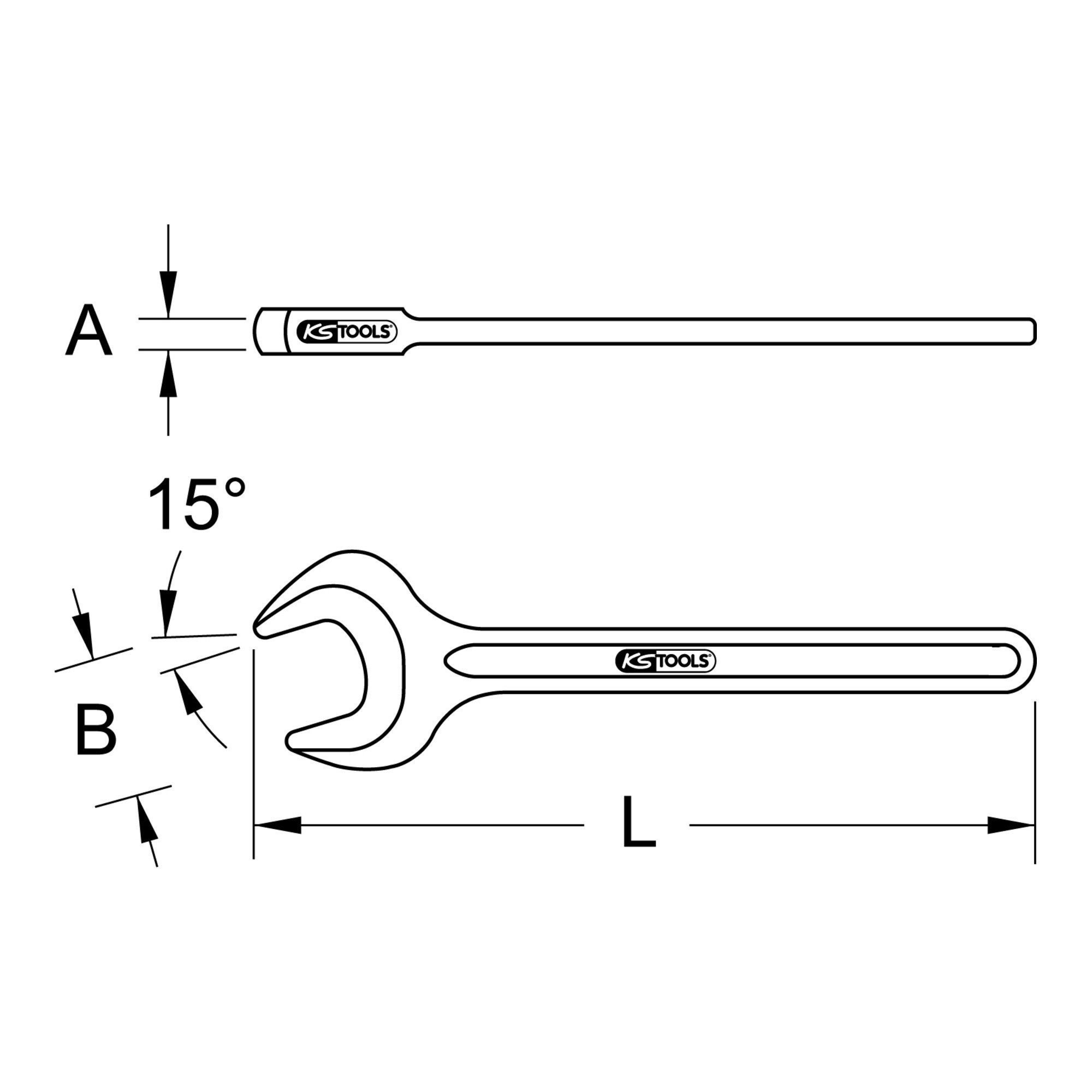 KS Tools Maulschlüssel KS Tools Einmaul-Kraftschlüssel, 8mm