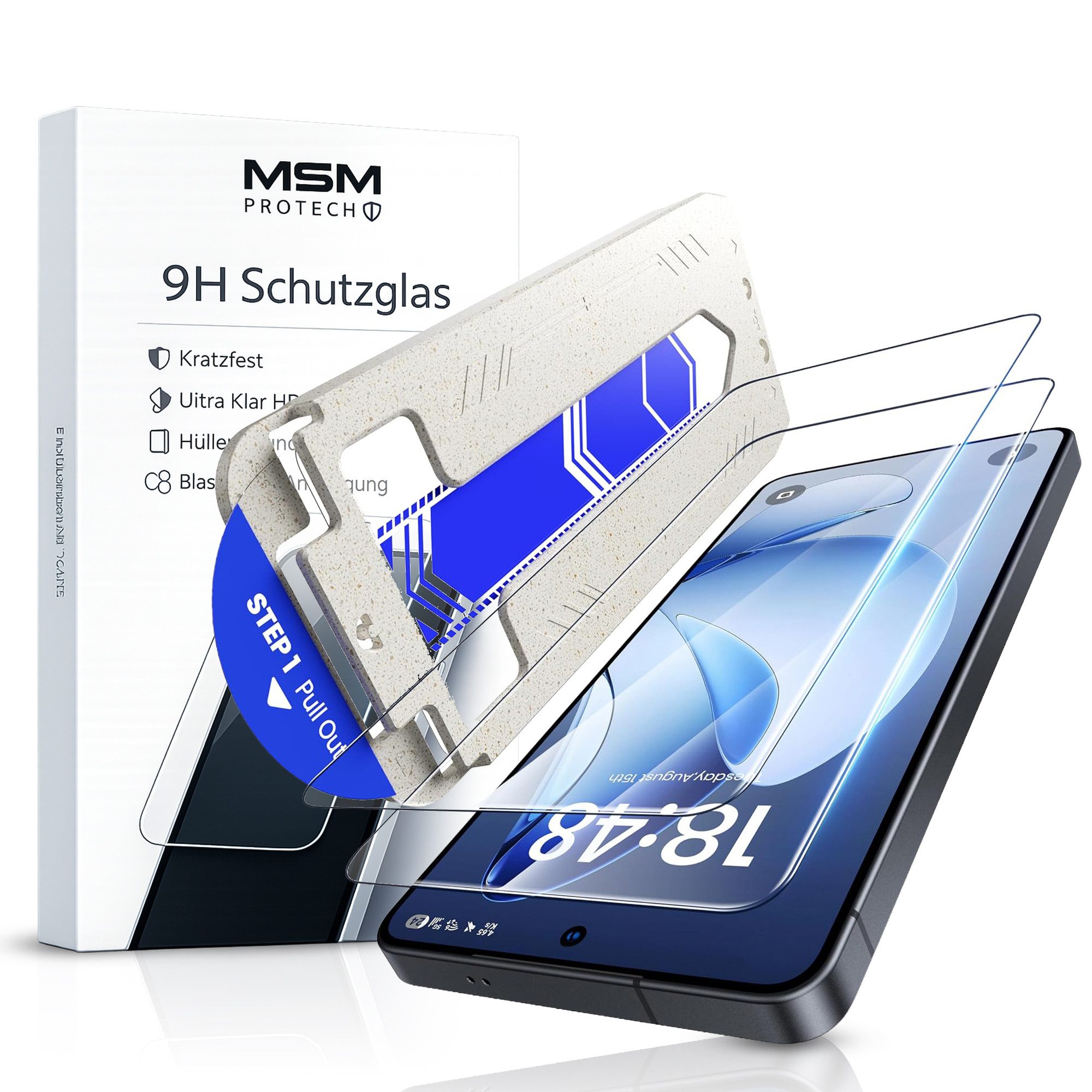 MSM Protech Displayschutzglas 2X 6D Schutzglas für Samsung Galaxy S26 Ultra Panzerfolie EASY INSTALL