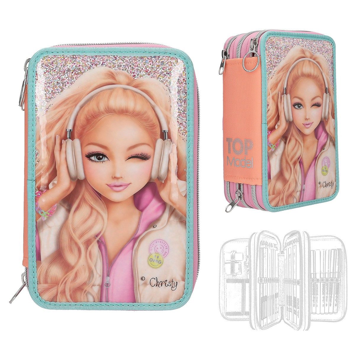 Depesche Federtasche DEPESCHE TOPModel Federtasche Music 3 Fächer