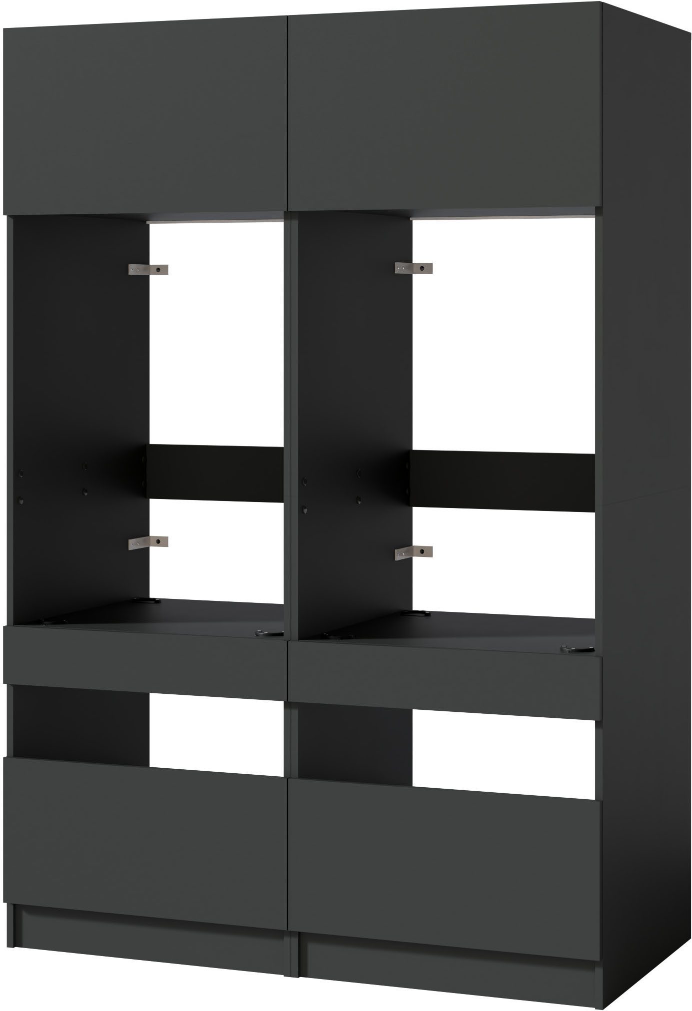 BASIC by Balculina Mehrzweckschrank-Set Washhome B/T/H 135x68x200 cm, (2-St), Breite 135cm, höhenverstellbare Metallfüße