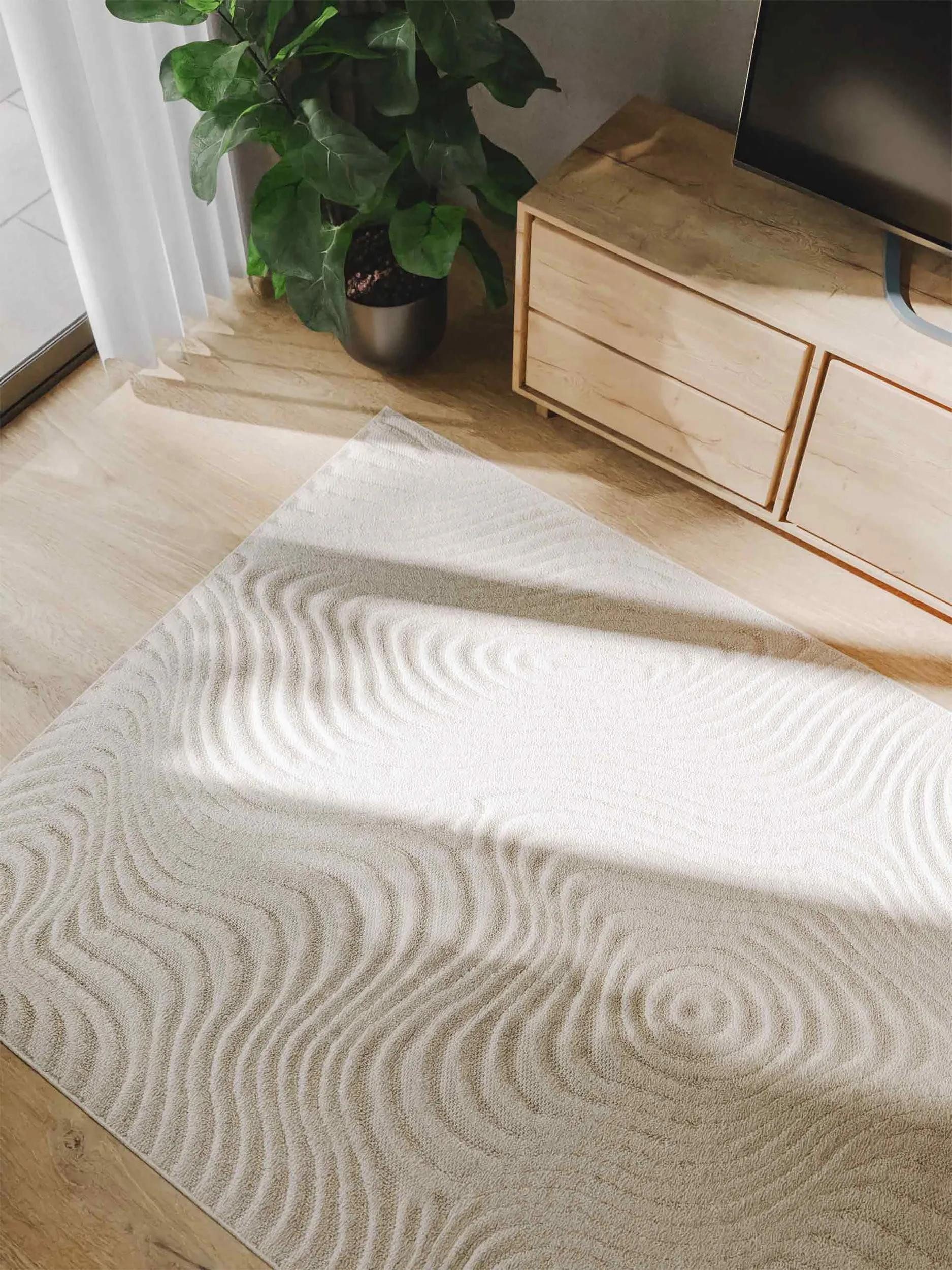 benuta Teppich Leo, rechteckig, Höhe: 11 mm, Teppich Wohnzimmer, Esszimmer, Schlafzimmer, Flur, Skandi Boho, Modern