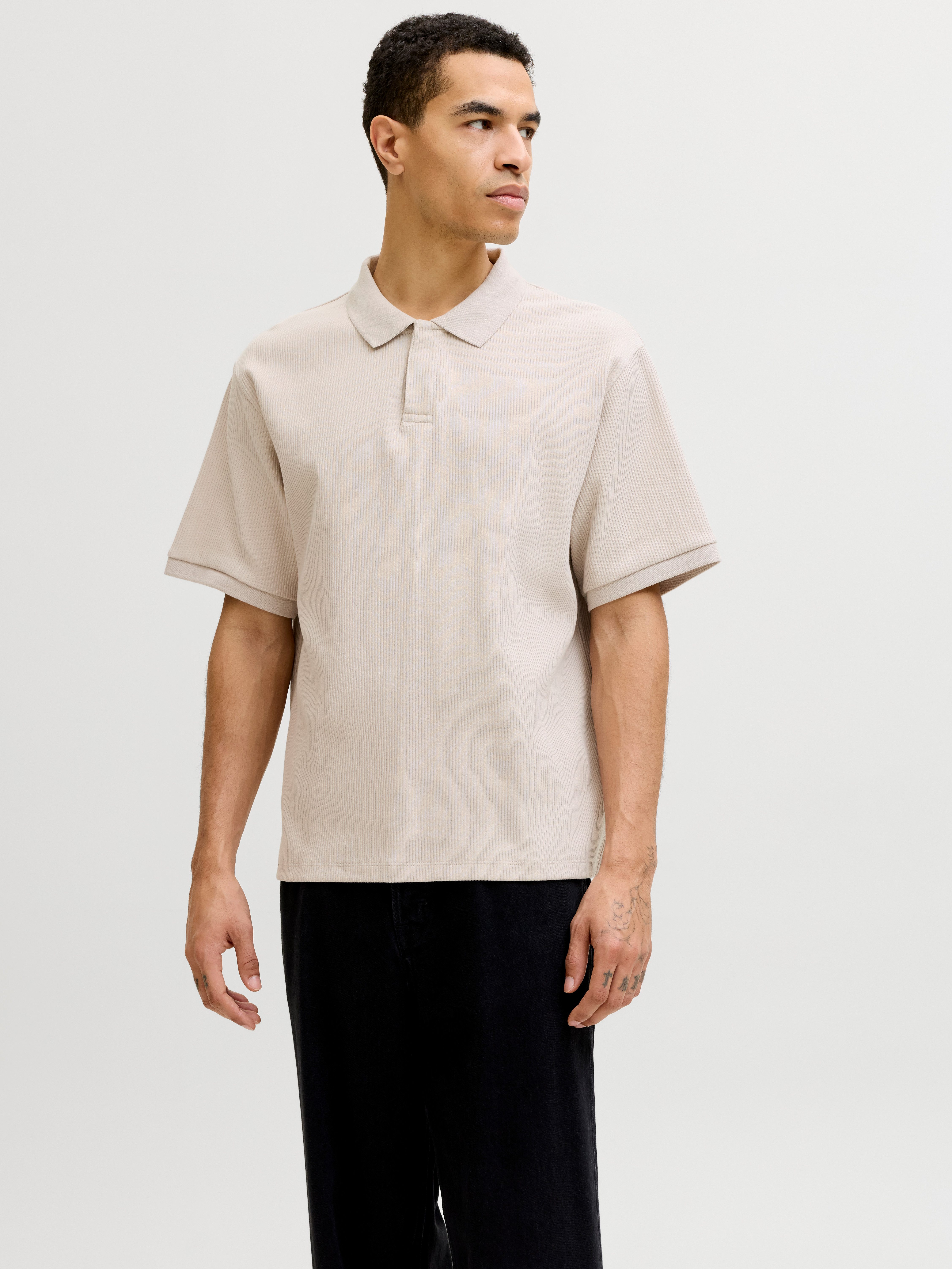 Jack & Jones Poloshirt JJEHARRISON STRUCTURE POLO SS LN mit Polokragen günstig online kaufen