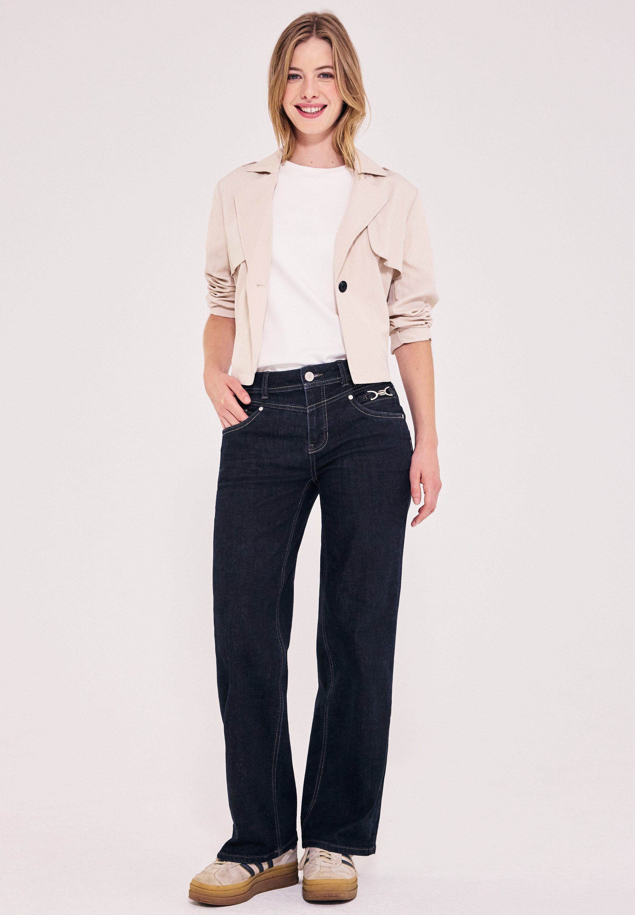 STREET ONE STUDIO Loose-fit-Jeans mit Wide Legs – Bild 4 von 5