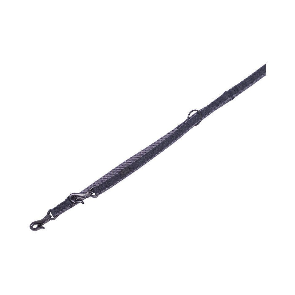 Nobby Hundeleine Führleine Linen Deluxe schwarz/grau
