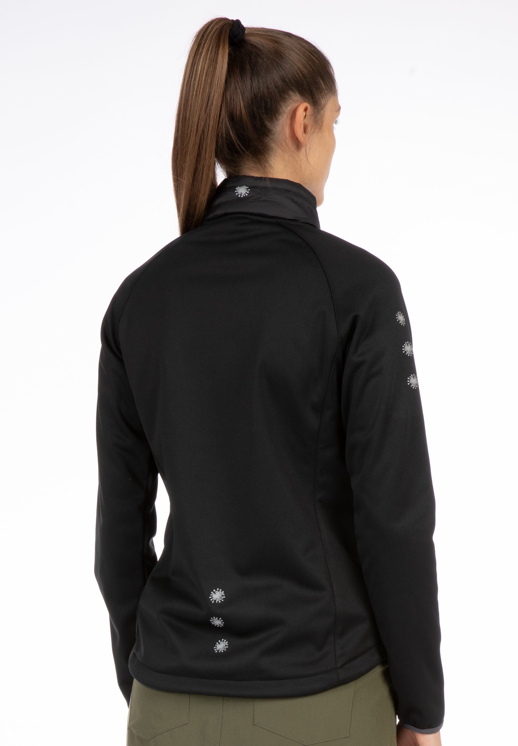 Kapuze, Großen Größen black auch Strickfleecejacke Fleecejacke, Sportjacke Outdoorjacke, mit EDINA CS in WOMEN Active DEPROC