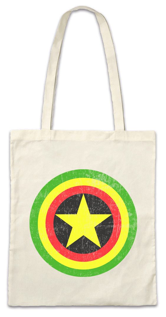 Beuteltasche Captain Zion Stofftasche America Fun Crossover Comic Schild Jah Shield